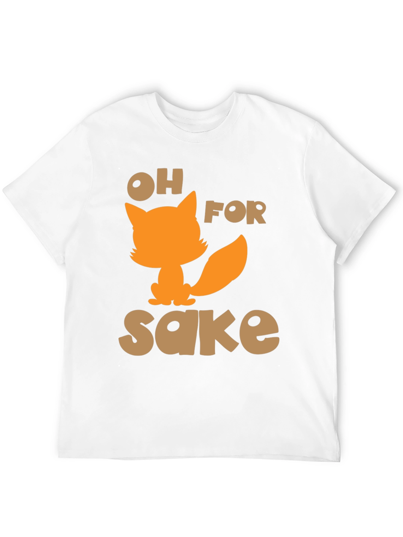 Black Oh For Fox Sake Funny Graphic T-Shirt view 12