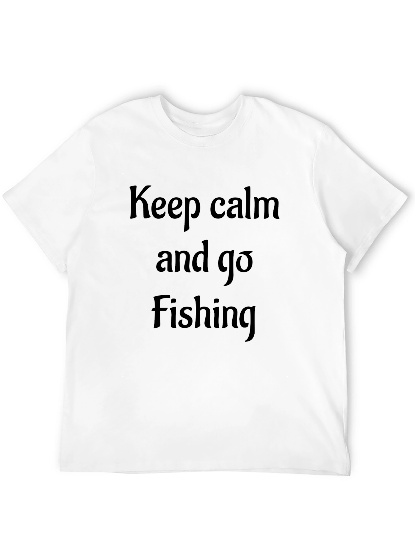 Black Keep Calm and Go Fishing Graphic Tee view 12