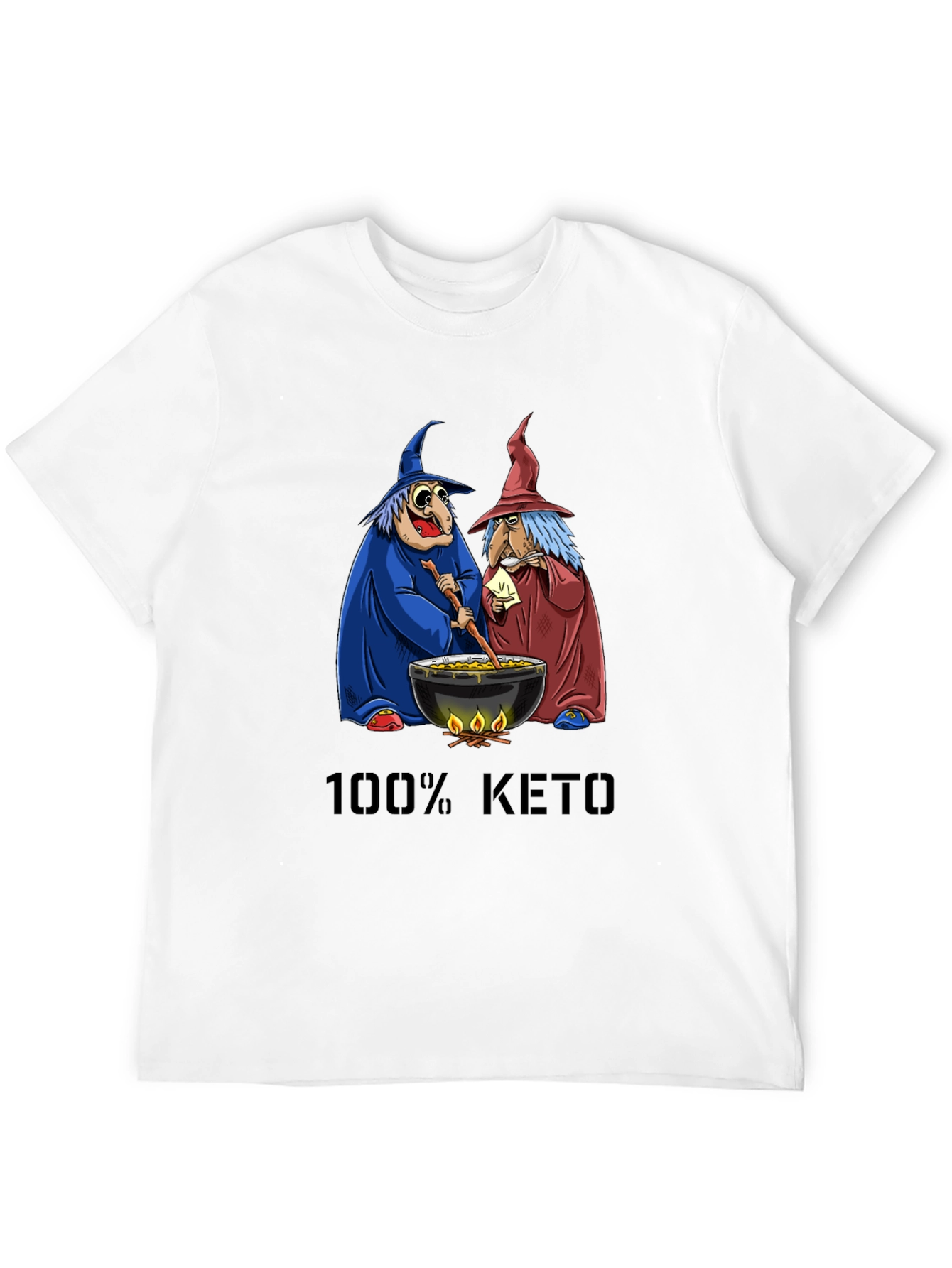 100% Keto Witches Cauldron Graphic Tee - 12