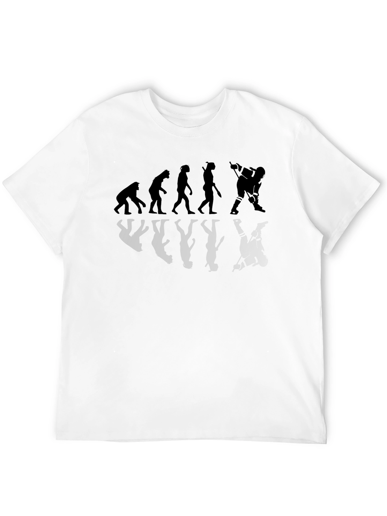 Black Hockey Evolution T-Shirt - Funny Hockey Player Gift view 12