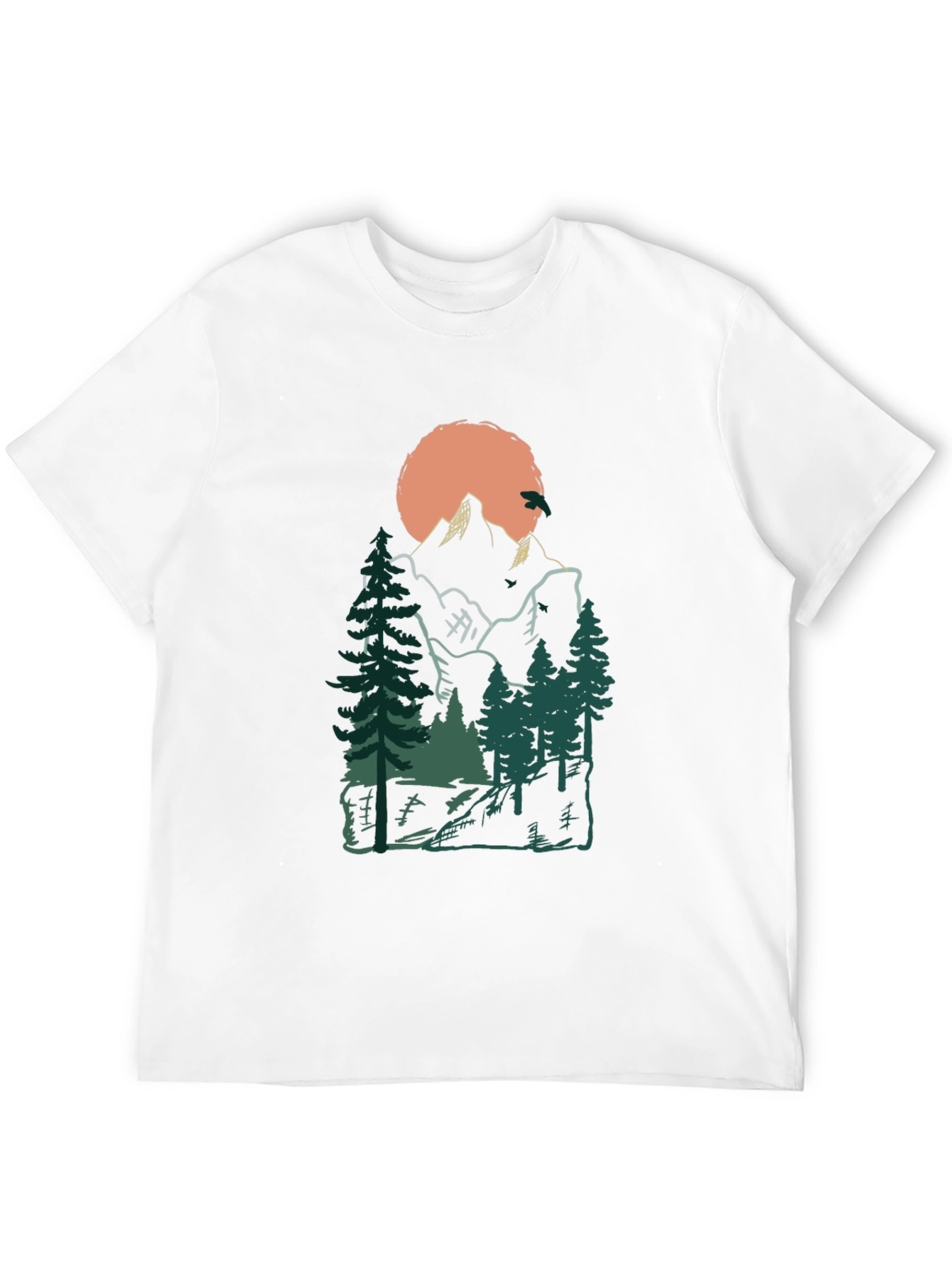 Black Mountain Sunset Graphic Tee - Nature Lover's Shirt view 12