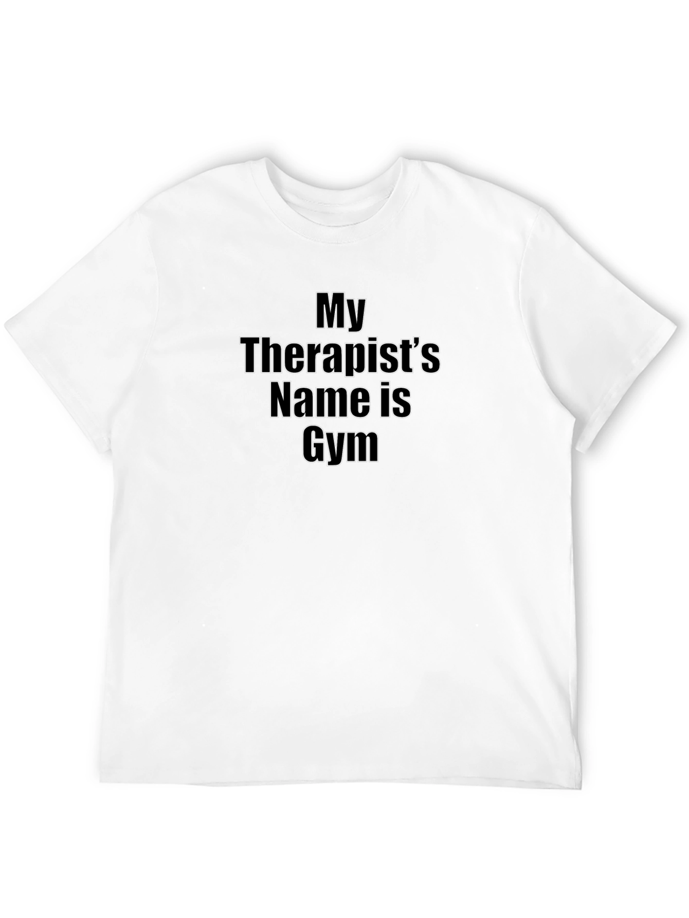 Black My Therapist's Name is Gym T-Shirt view 12