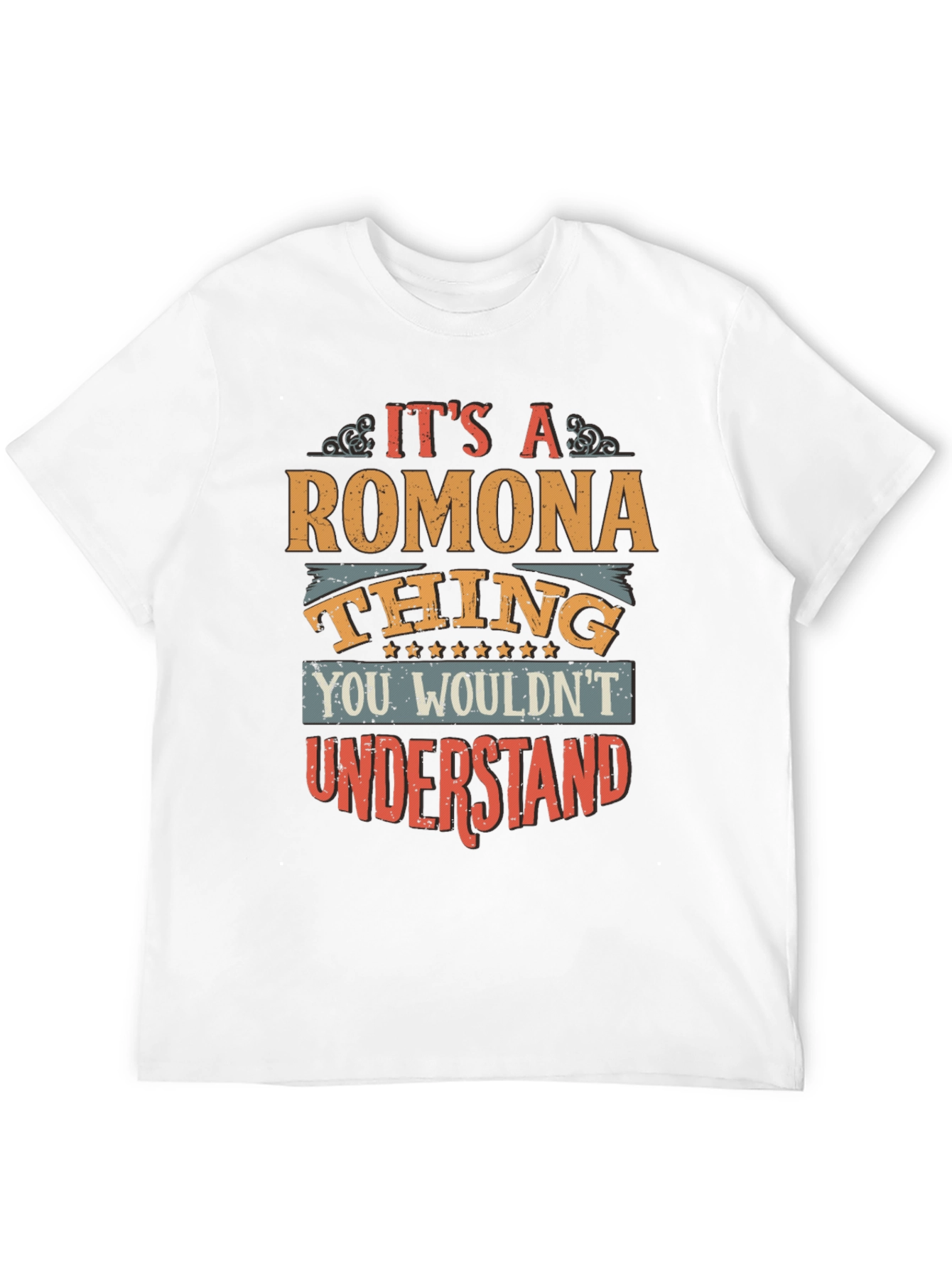 Black Romona Thing - Funny Custom Name T-Shirt view 12