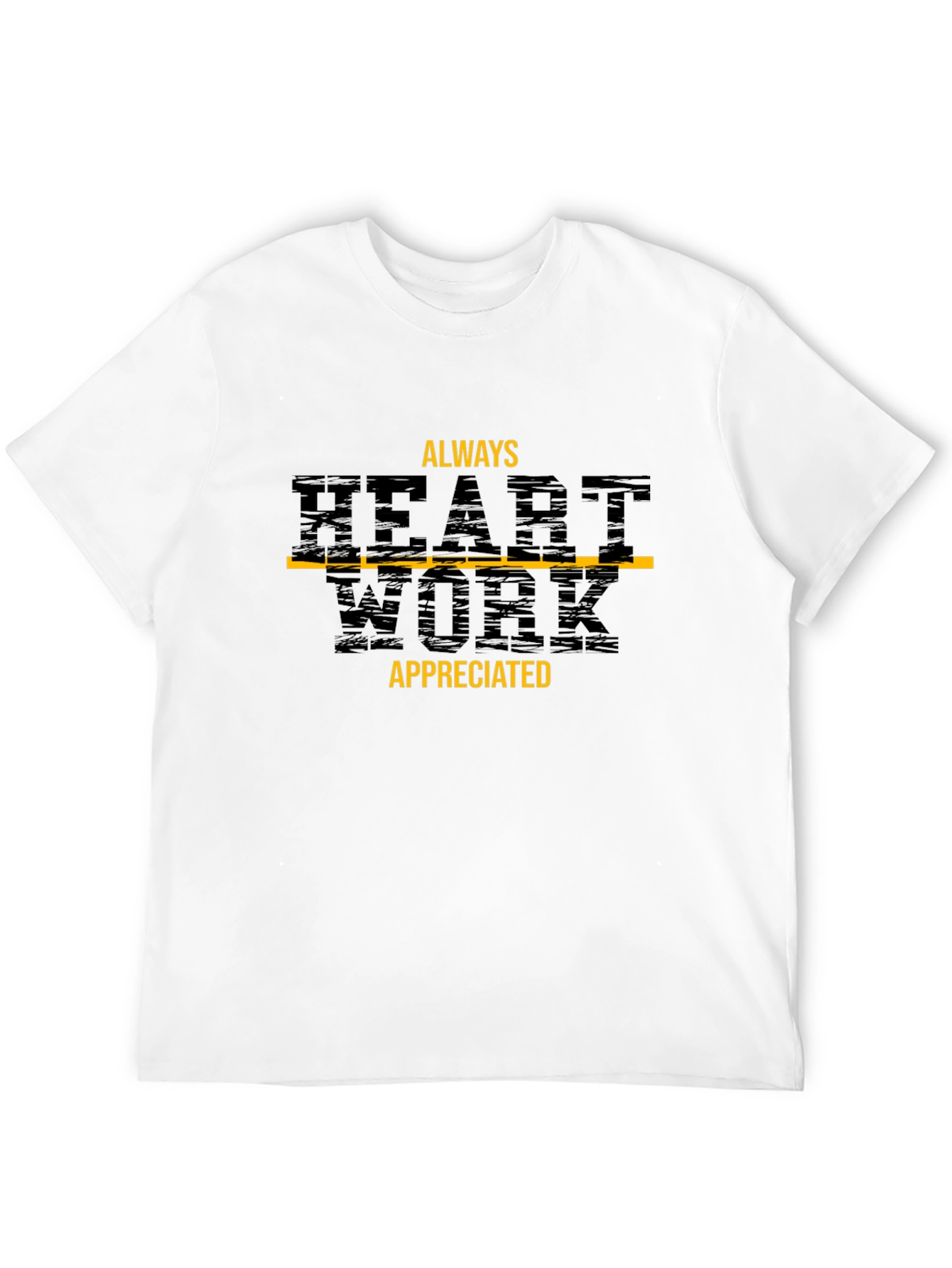Black Heart Work Appreciated T-Shirt - Premium Black Tee view 12