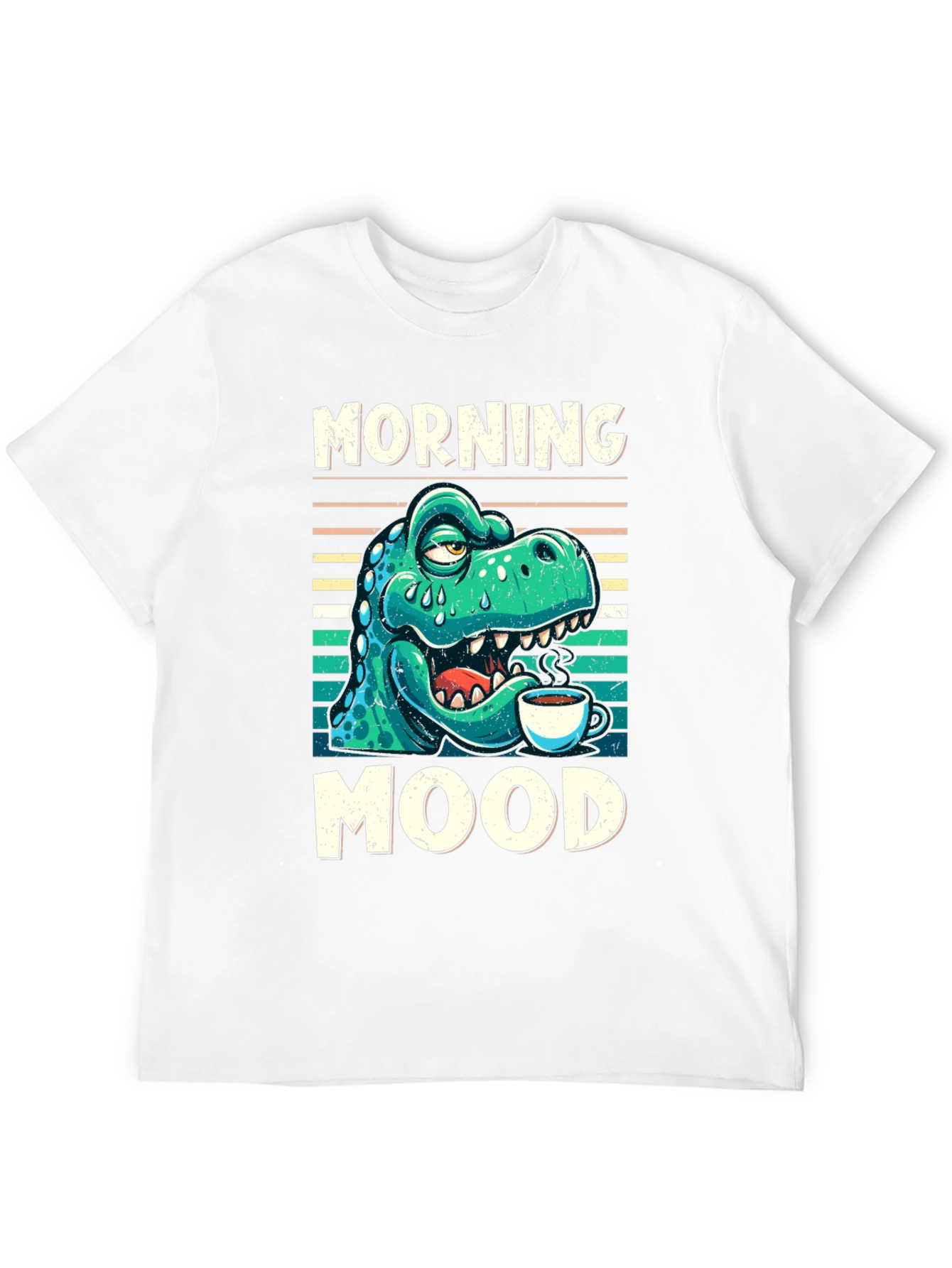 Black Morning Mood Dinosaur T-Shirt view 12