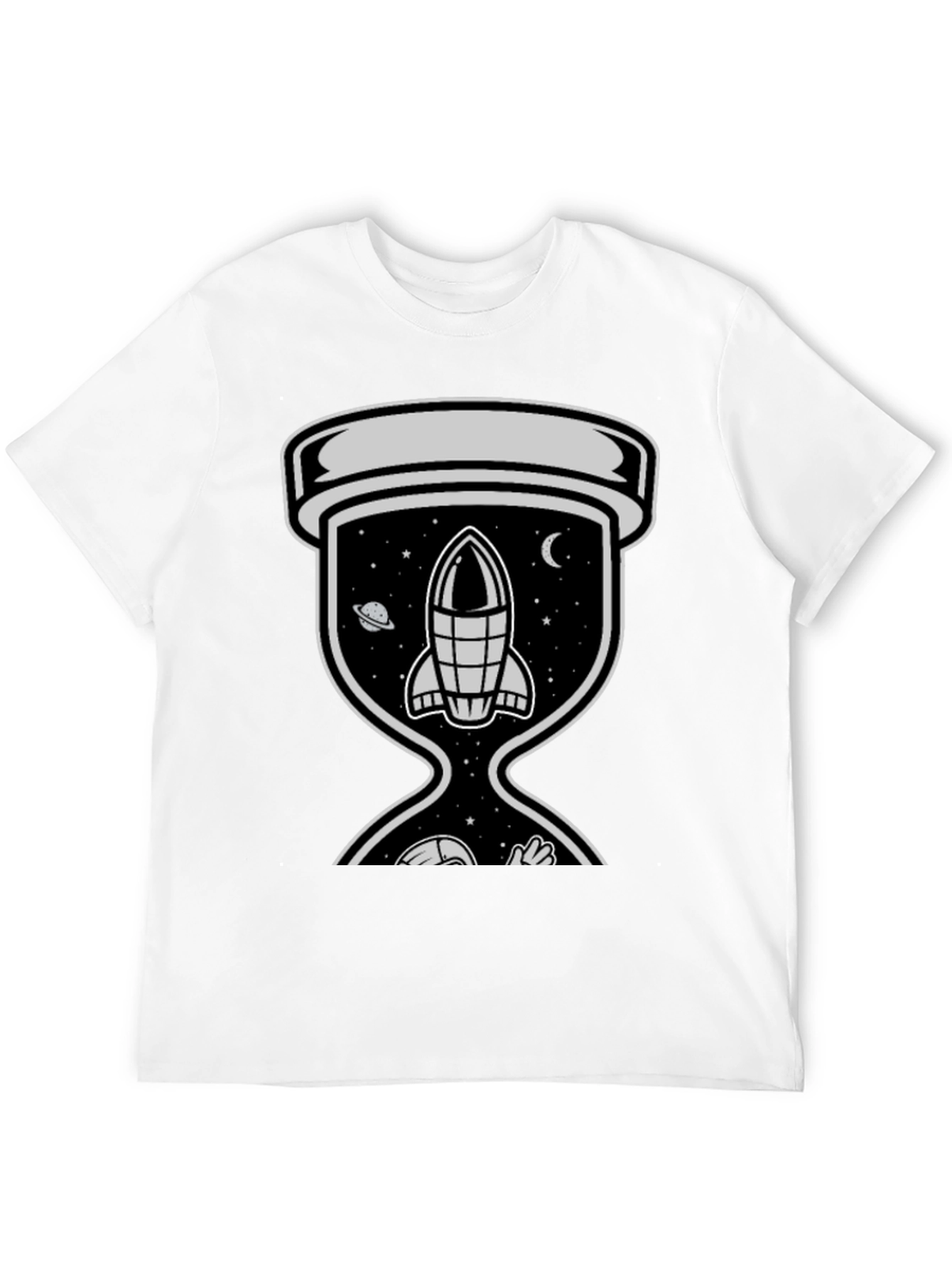 Black Space Hourglass Graphic Tee - Trendy Black T-Shirt view 12