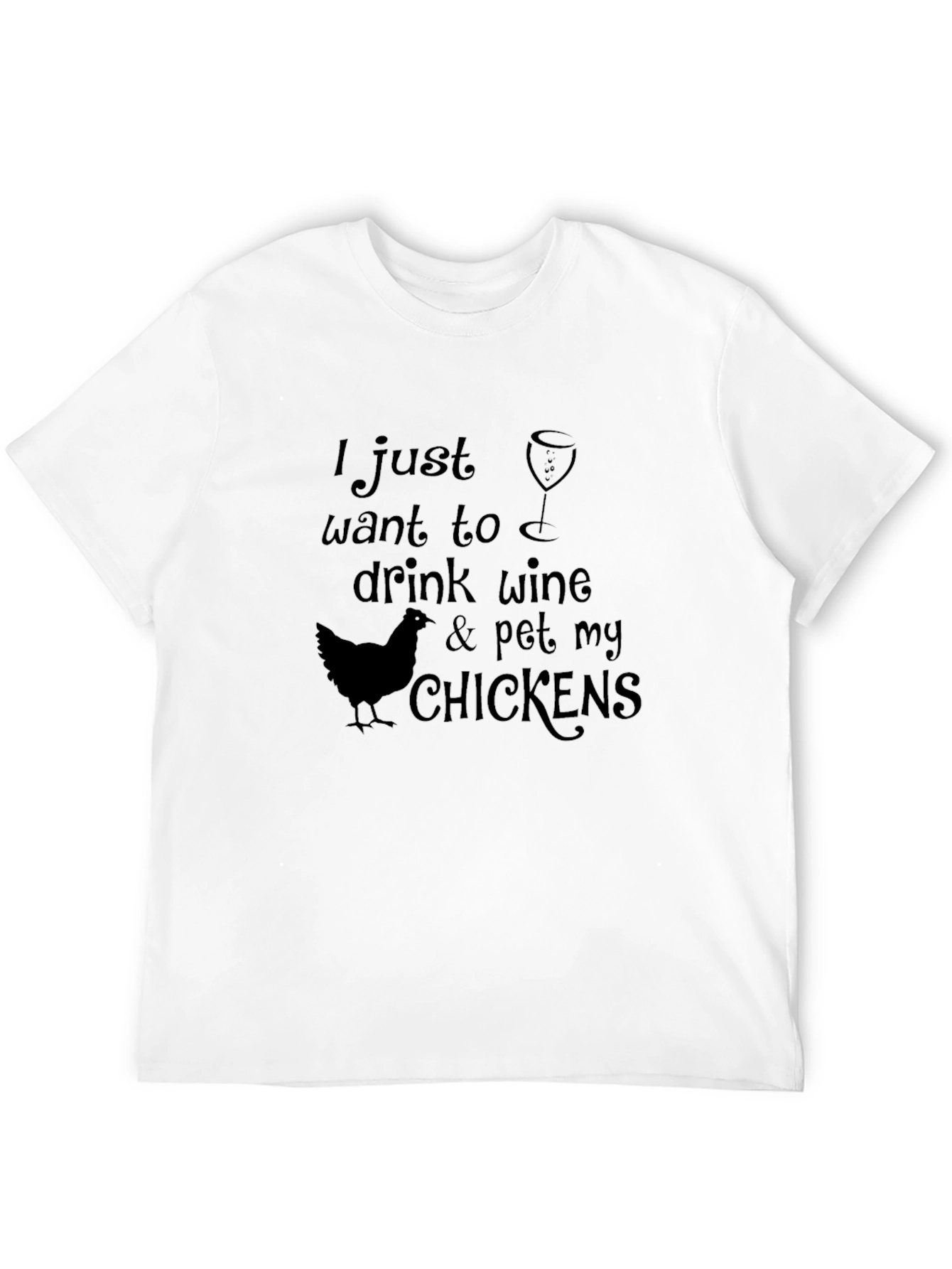 Black Wine & Chickens Graphic Tee - Relaxed Comfort view 12