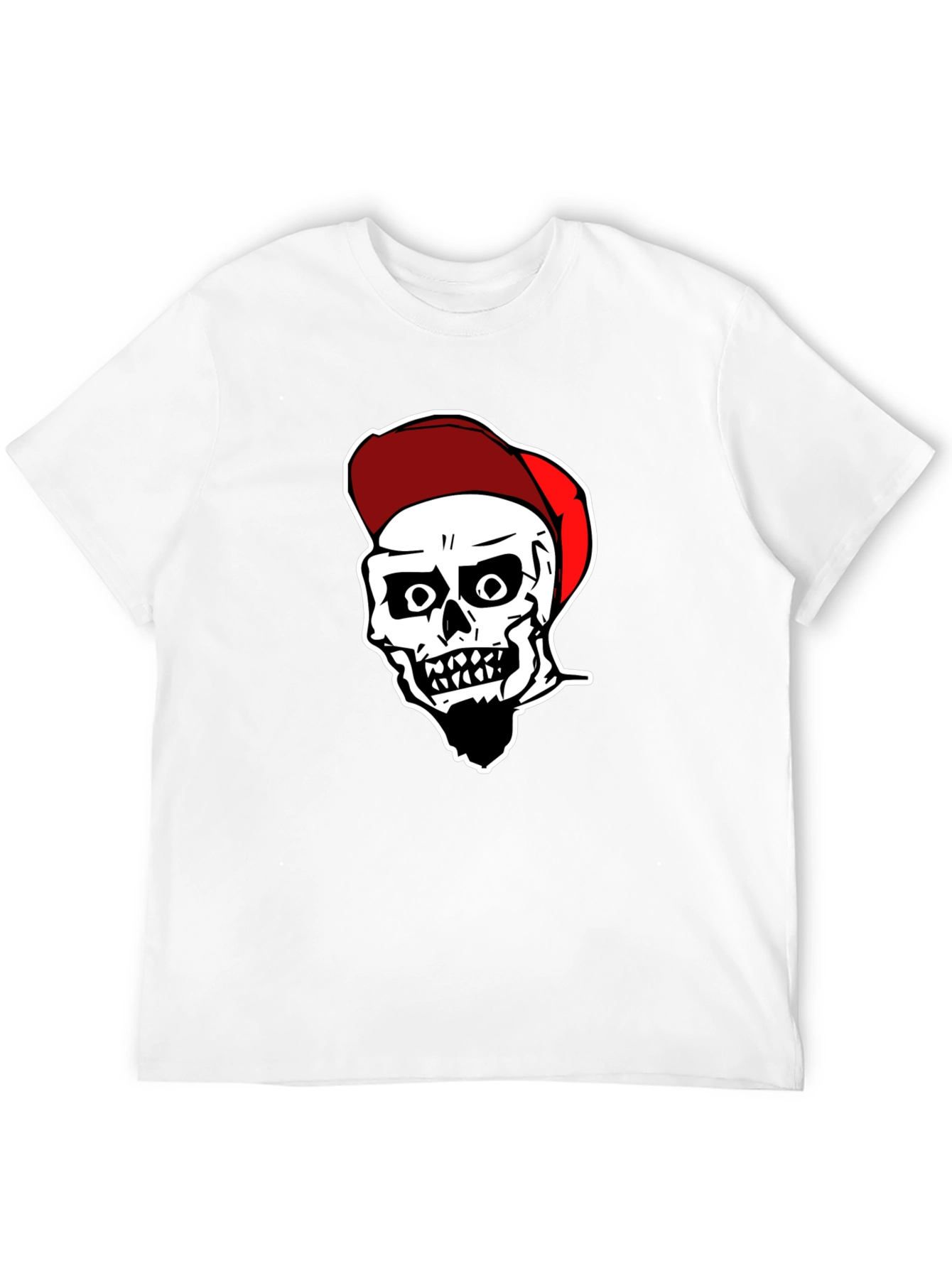 Black Skull Graphic Tee: Black Cotton Blend view 12