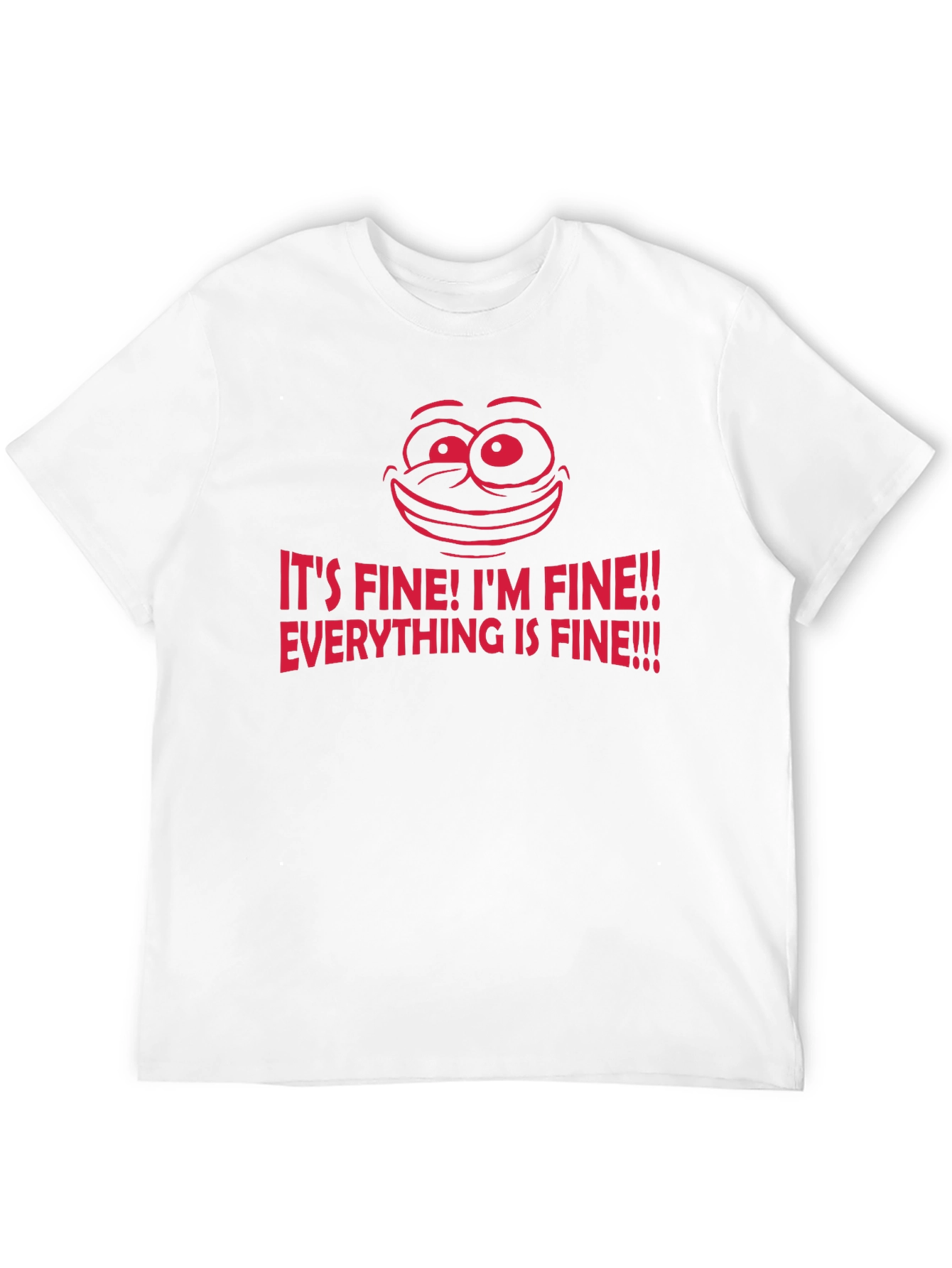 Black It's Fine! Graphic Tee - Funny Sarcastic T-Shirt view 12
