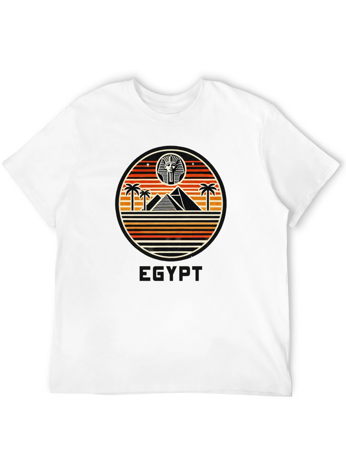 Black Retro Egyptian Pyramid T-Shirt view 12
