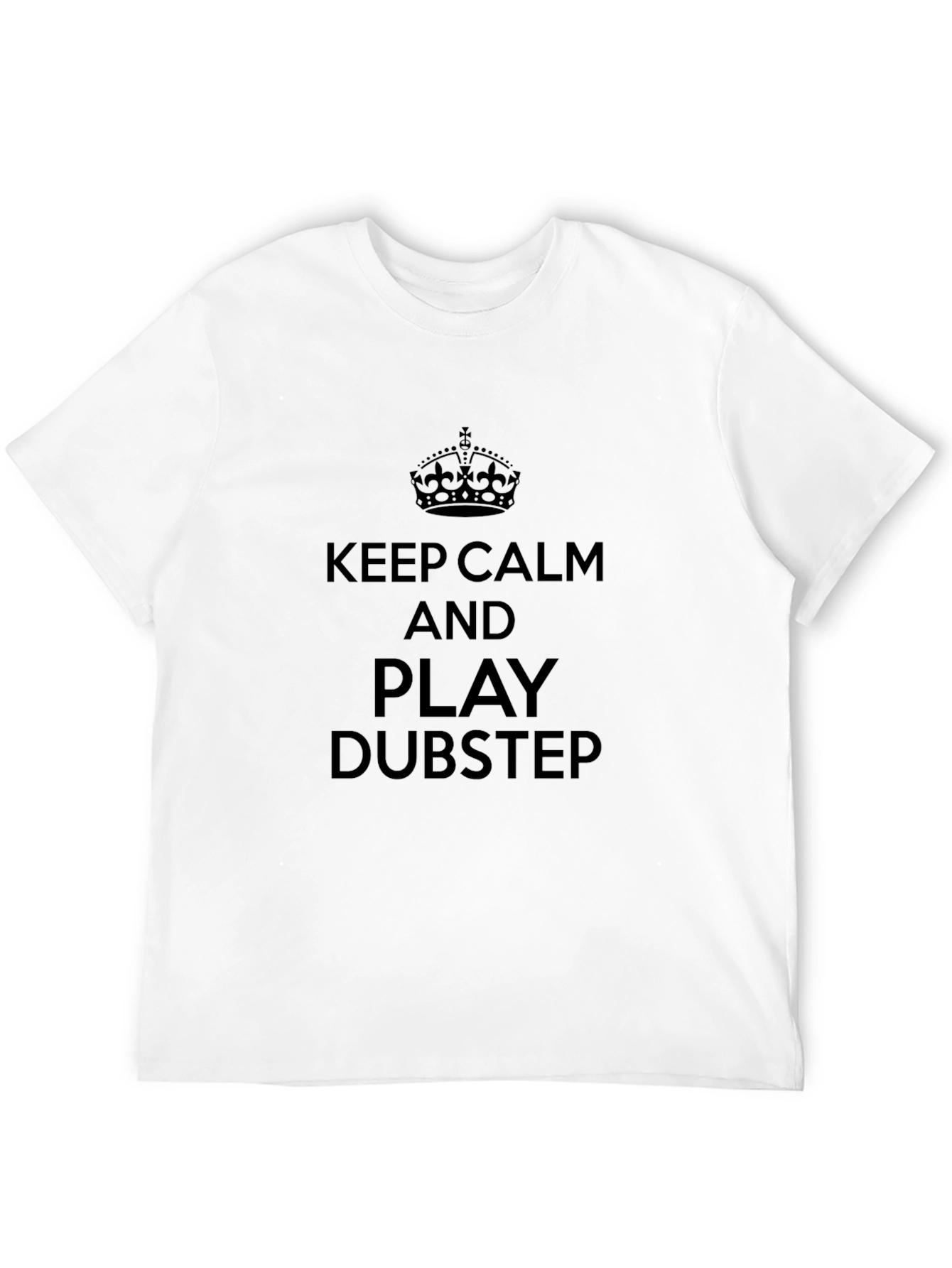 Black Keep Calm and Play Dubstep Graphic T-Shirt view 12