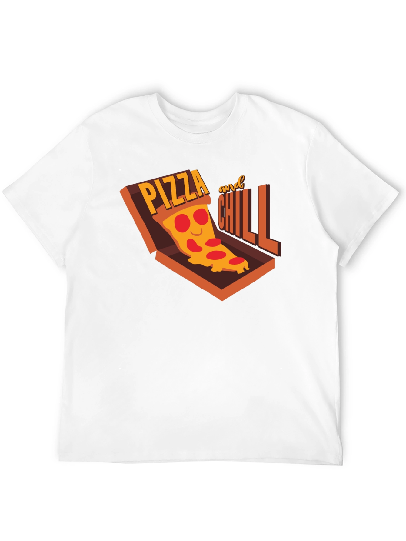 Black Pizza and Chill Graphic T-Shirt - Casual Comfort view 12