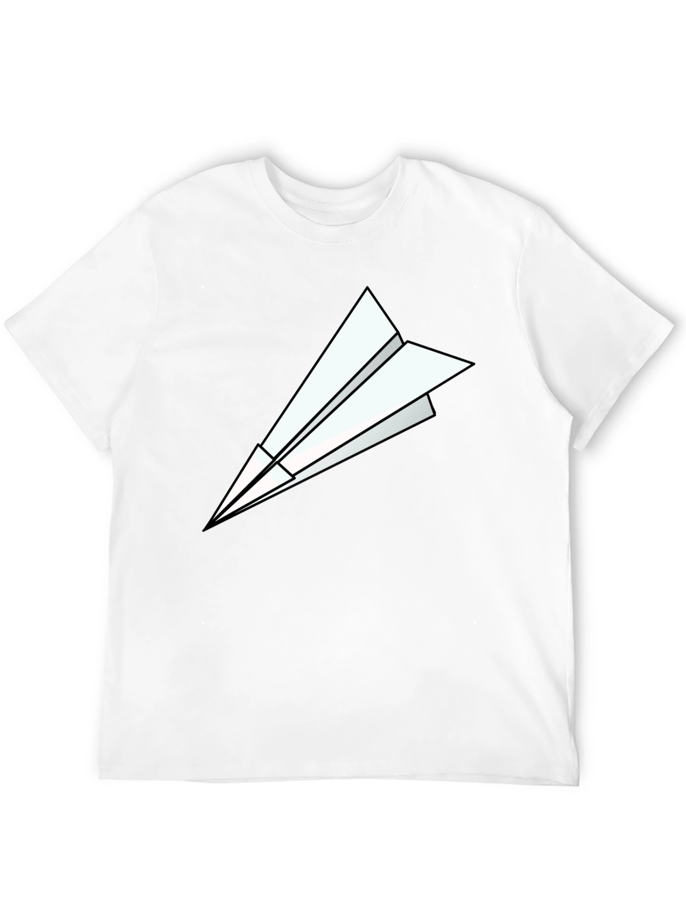 Black Paper Airplane Graphic Tee - Modern Black T-Shirt view 12