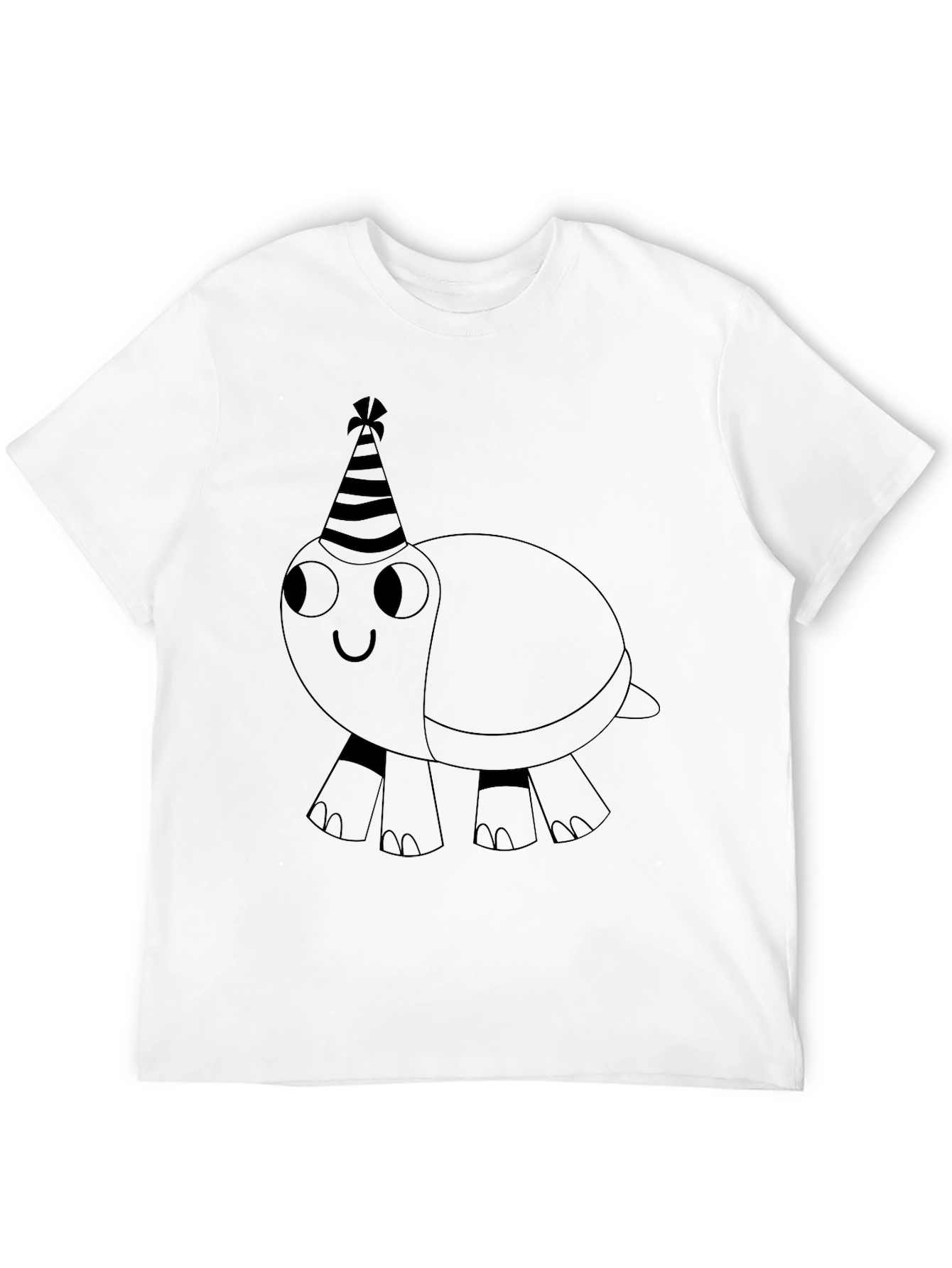 Black Party Turtle Graphic Tee - Black Cotton Casual Shirt view 12