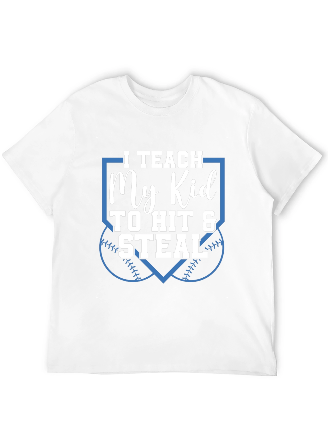 Black I Teach My Kid to Hit & Steal T-Shirt view 12