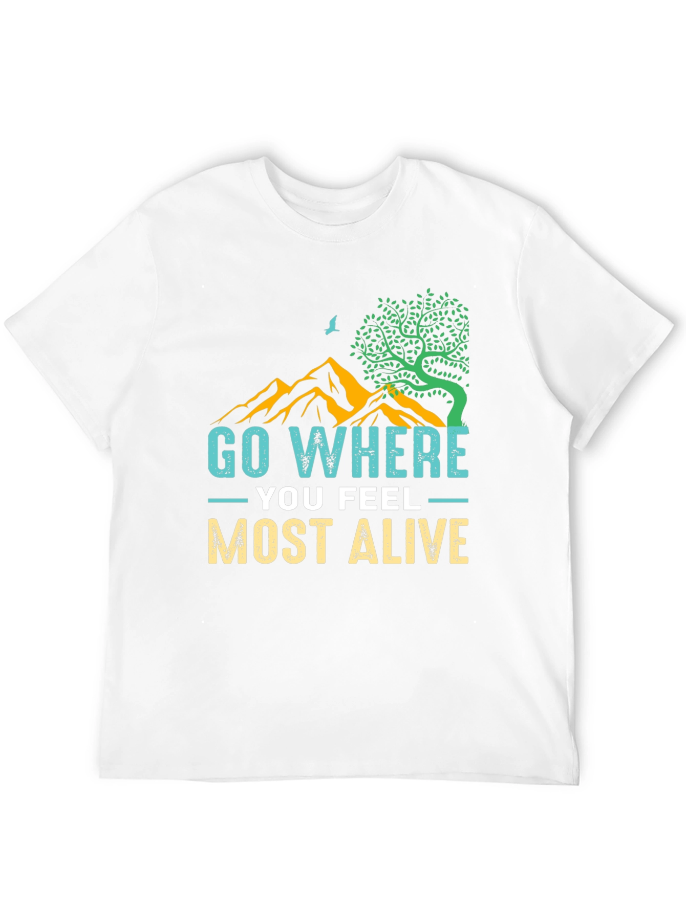 Black Go Where You Feel Most Alive Graphic Tee view 12