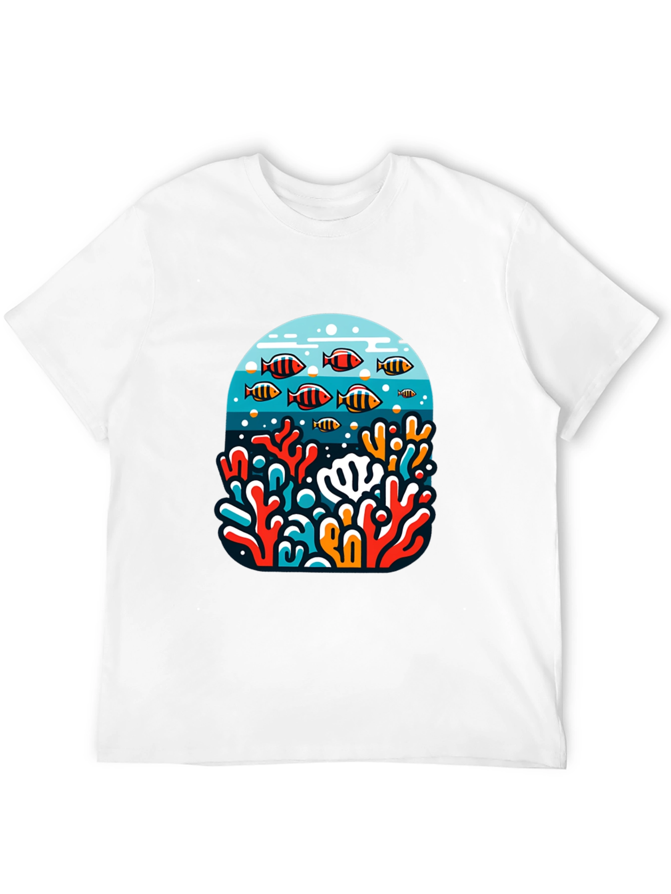 Black Ocean Reef Graphic Tee - Black view 12