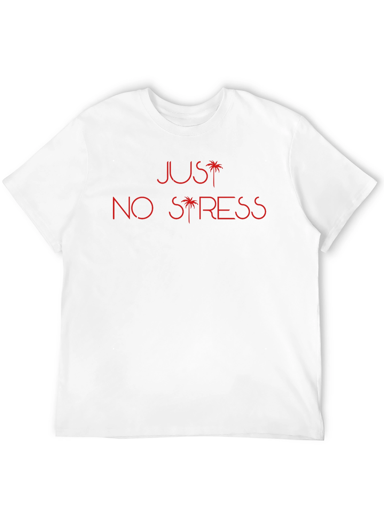 Black Just No Stress Graphic Tee - Black Cotton Comfort view 12
