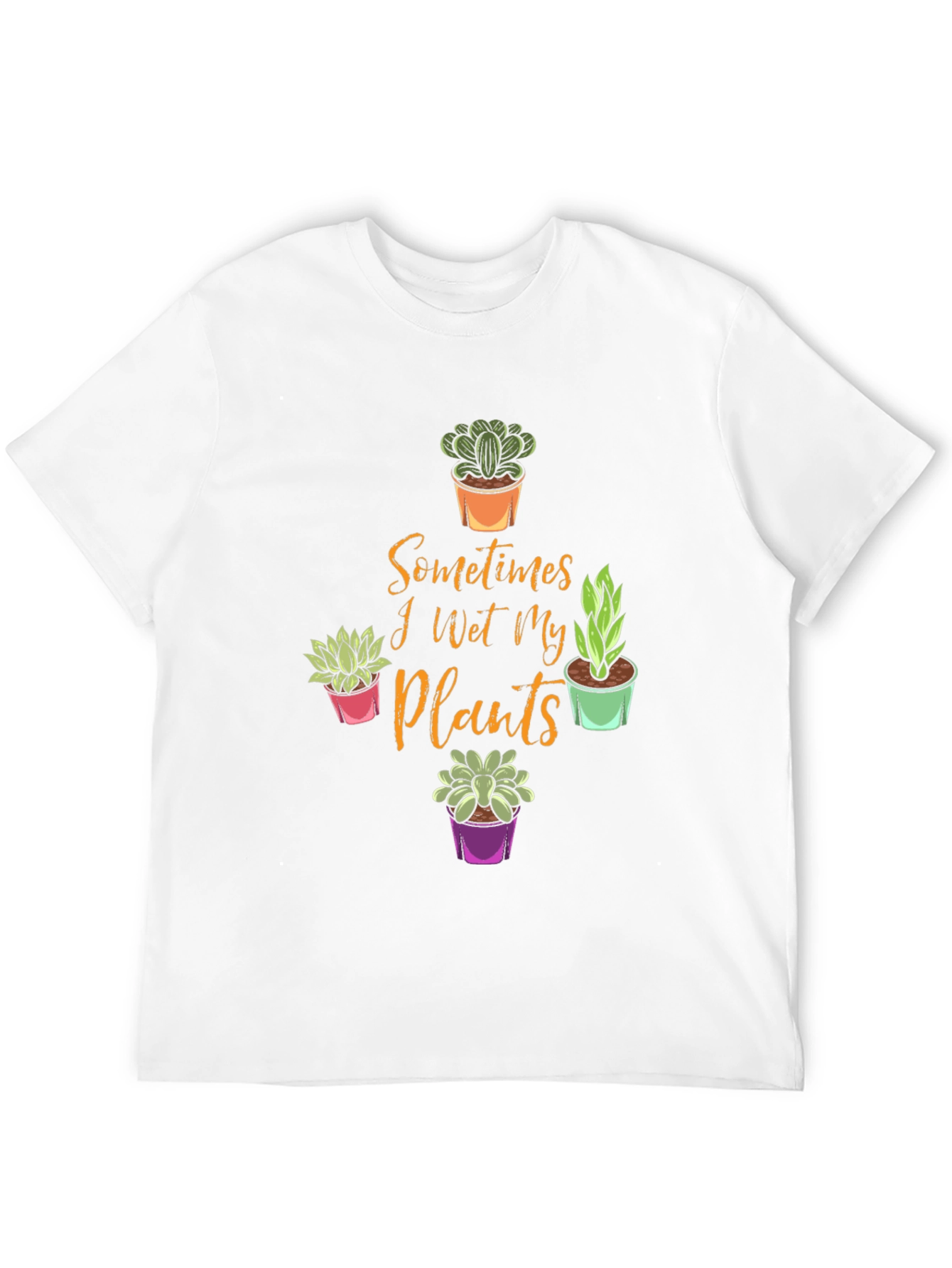 Black Funny Plant Lover T-Shirt - Sometimes I Wet My Plants view 12