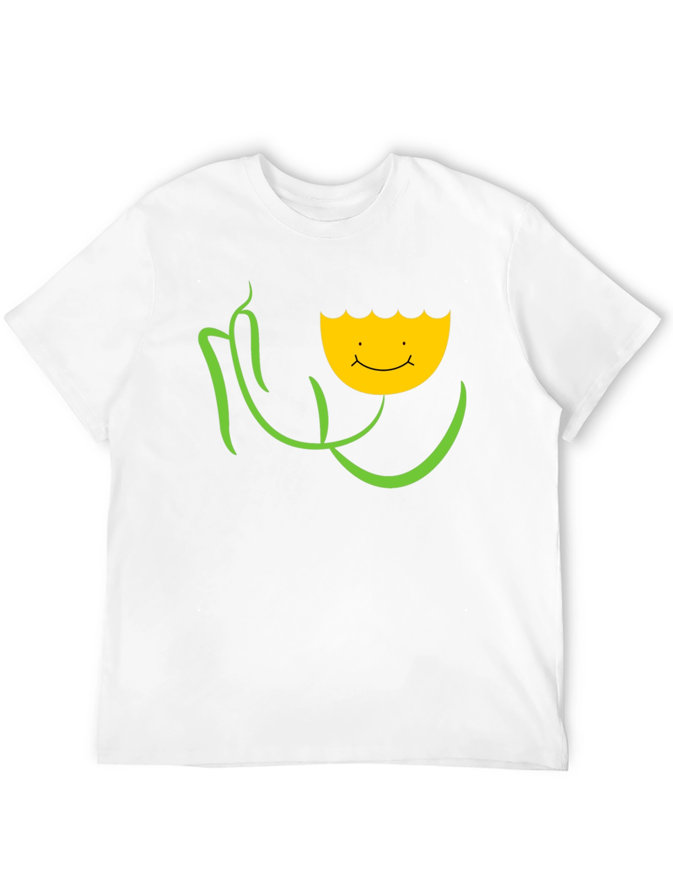 Black Smiling Flower Graphic Tee - Black view 12