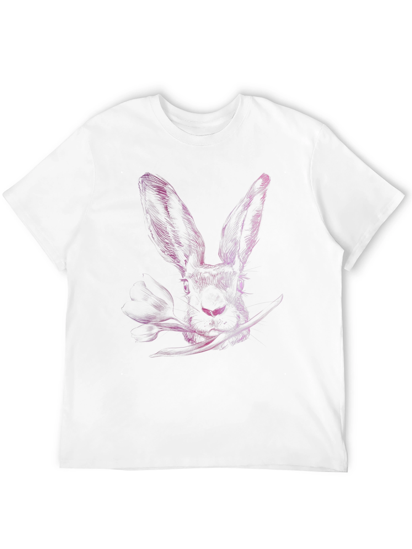 Black Rabbit Graphic Print Crew Neck T-Shirt view 12
