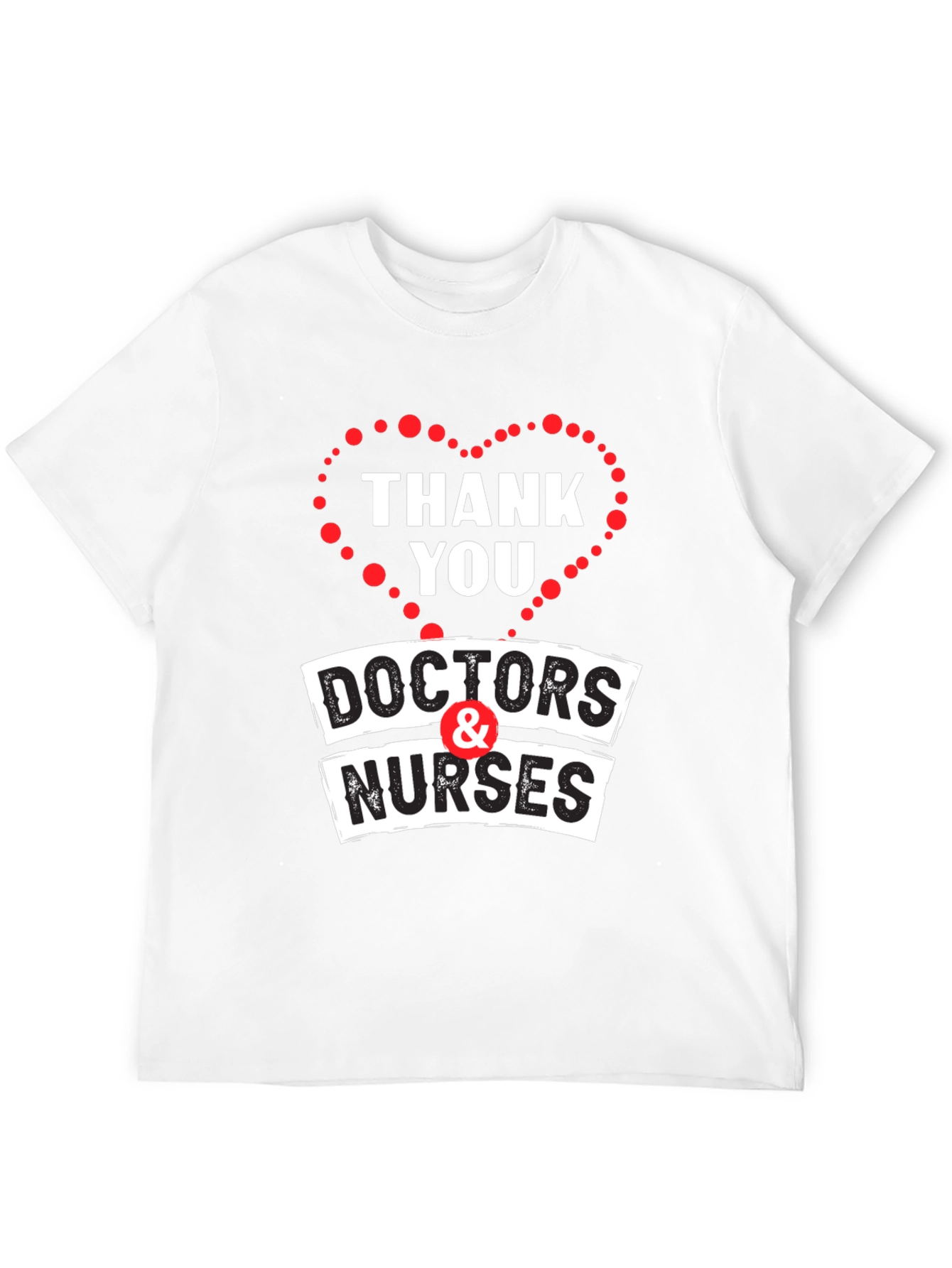 Black Thank You Doctors & Nurses Graphic T-Shirt view 12