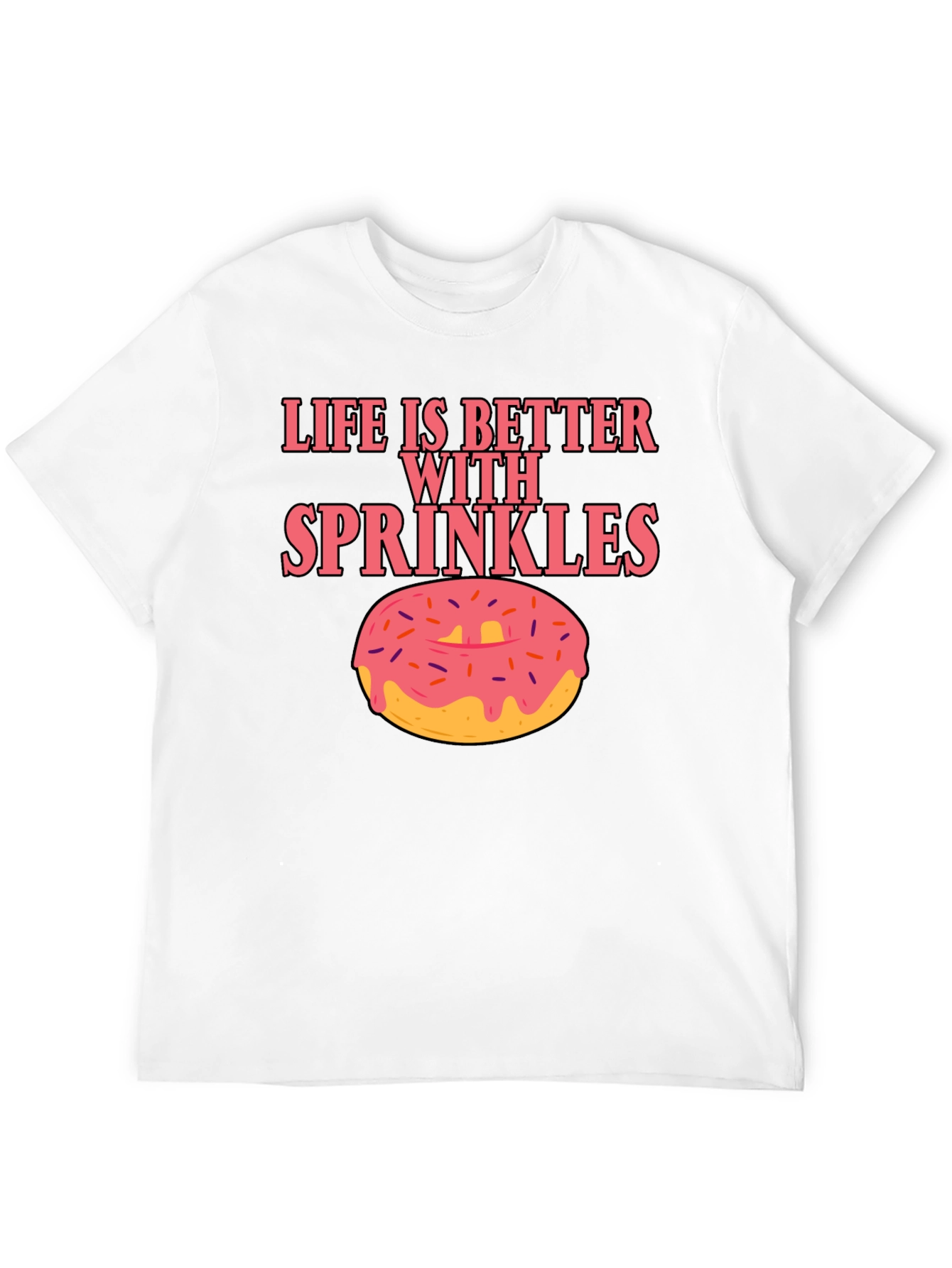 Black Life is Better with Sprinkles Donut T-Shirt view 12