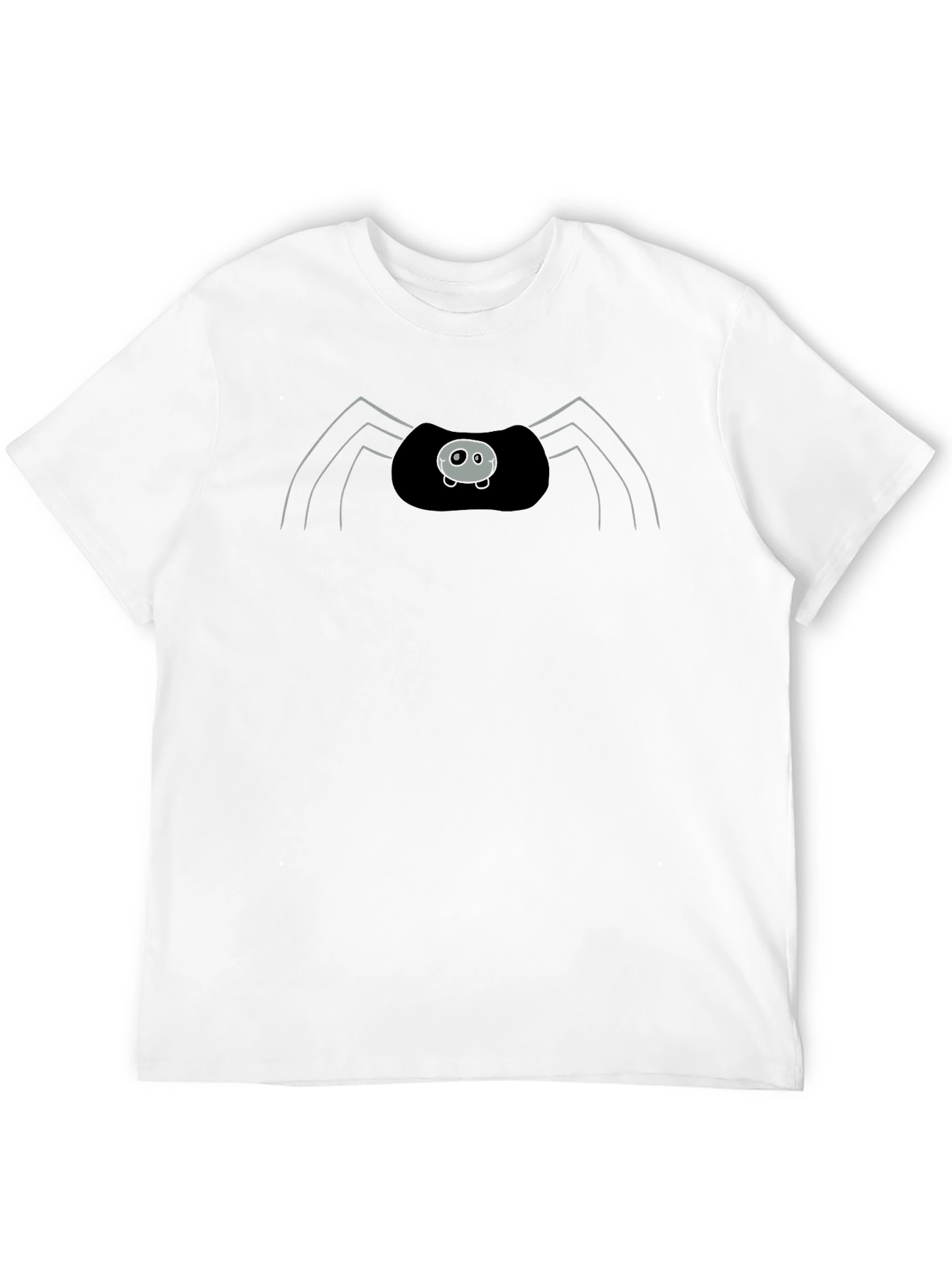 Black Cute Spider Graphic Print Black T-Shirt view 12
