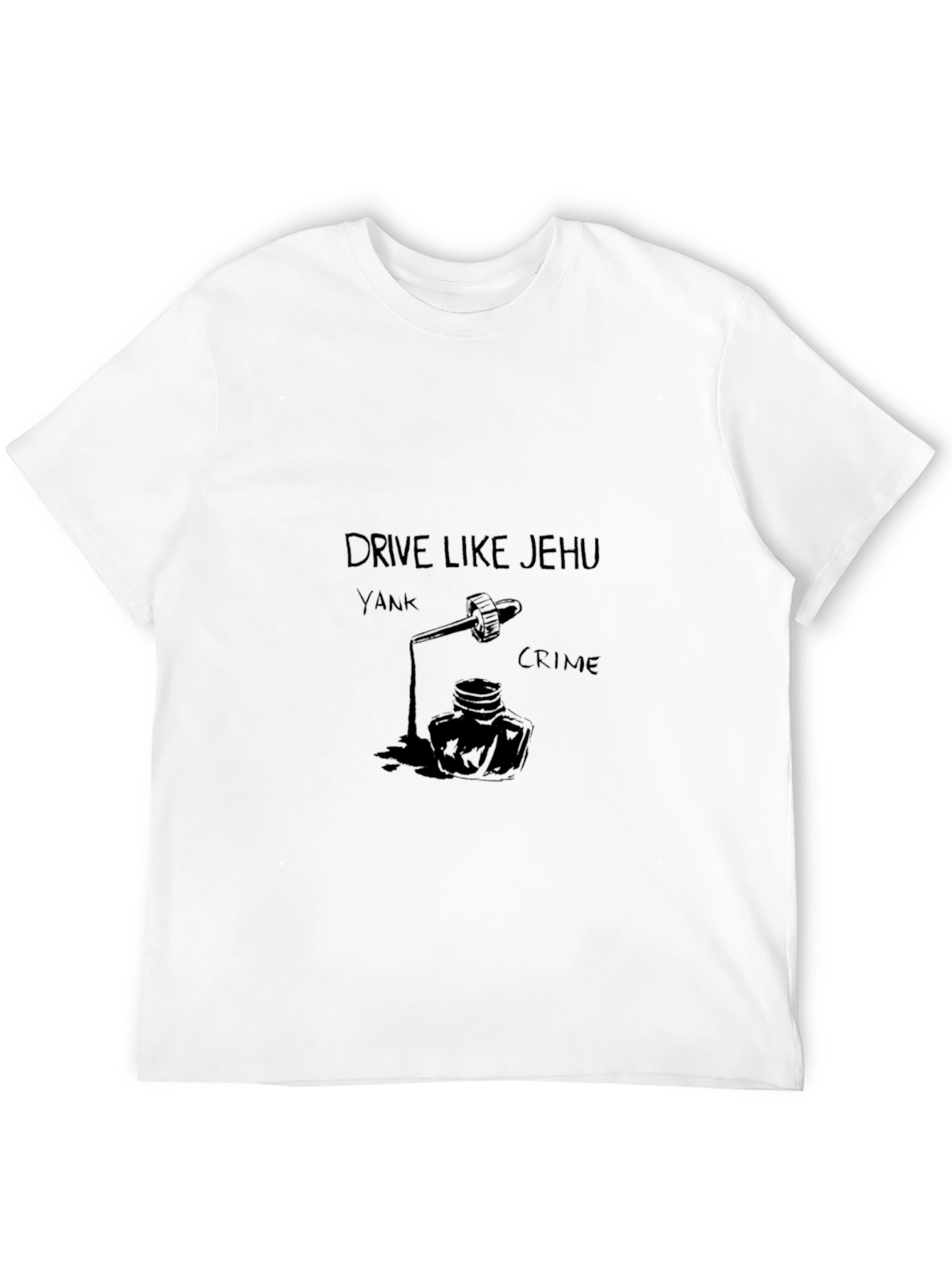 Black Drive Like Jehu T-Shirt - Black Cotton Tee view 12