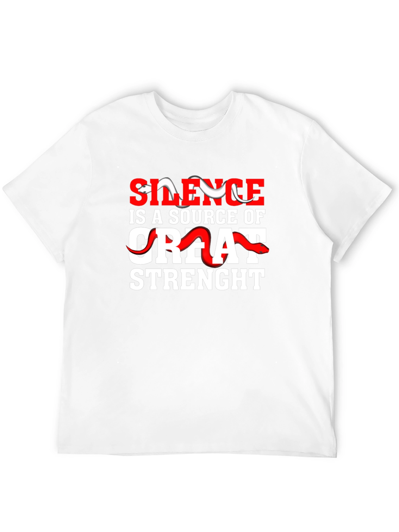 Black Silence is Strength Graphic T-Shirt view 12