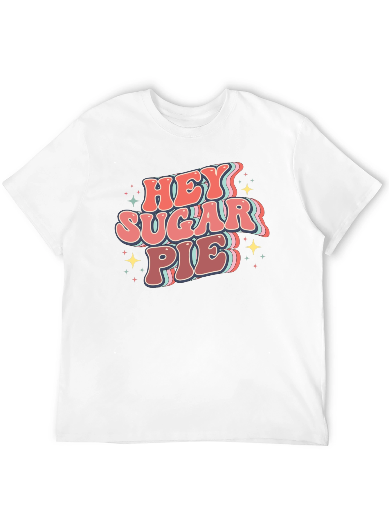 Black Hey Sugar Pie Graphic Tee - Retro Style view 12