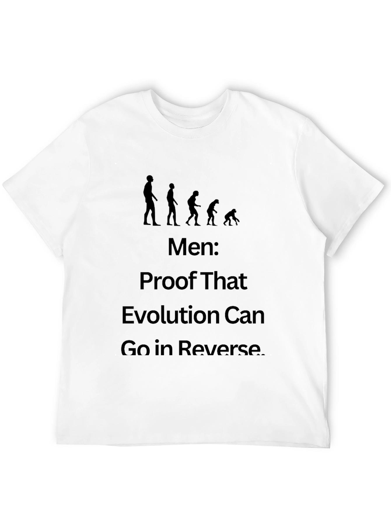 Black Evolution Reversal Graphic Tee - Funny Mens T-Shirt view 12