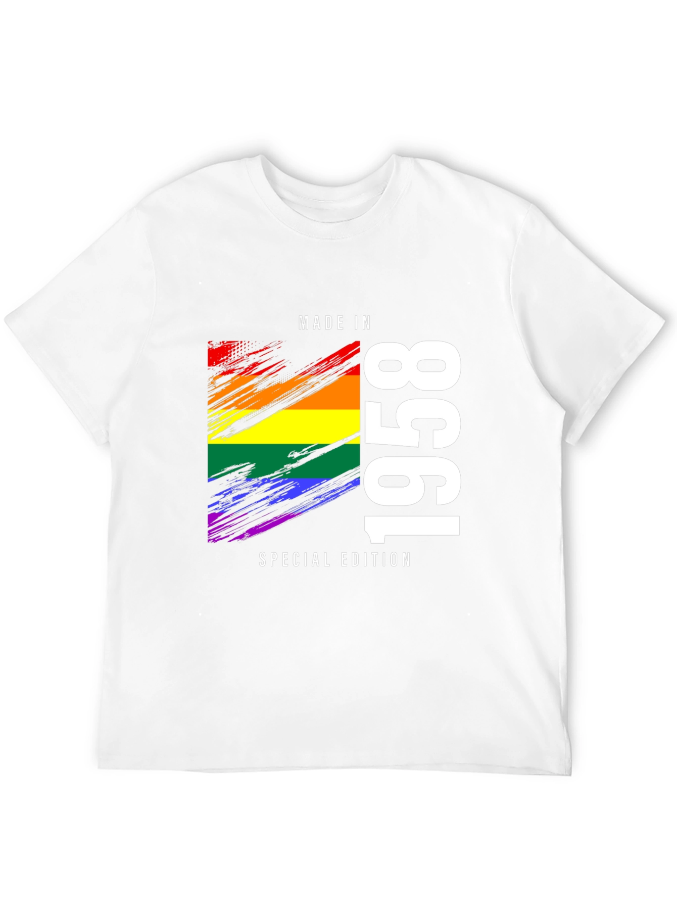 Black Made in 1958 Rainbow Pride T-Shirt view 12