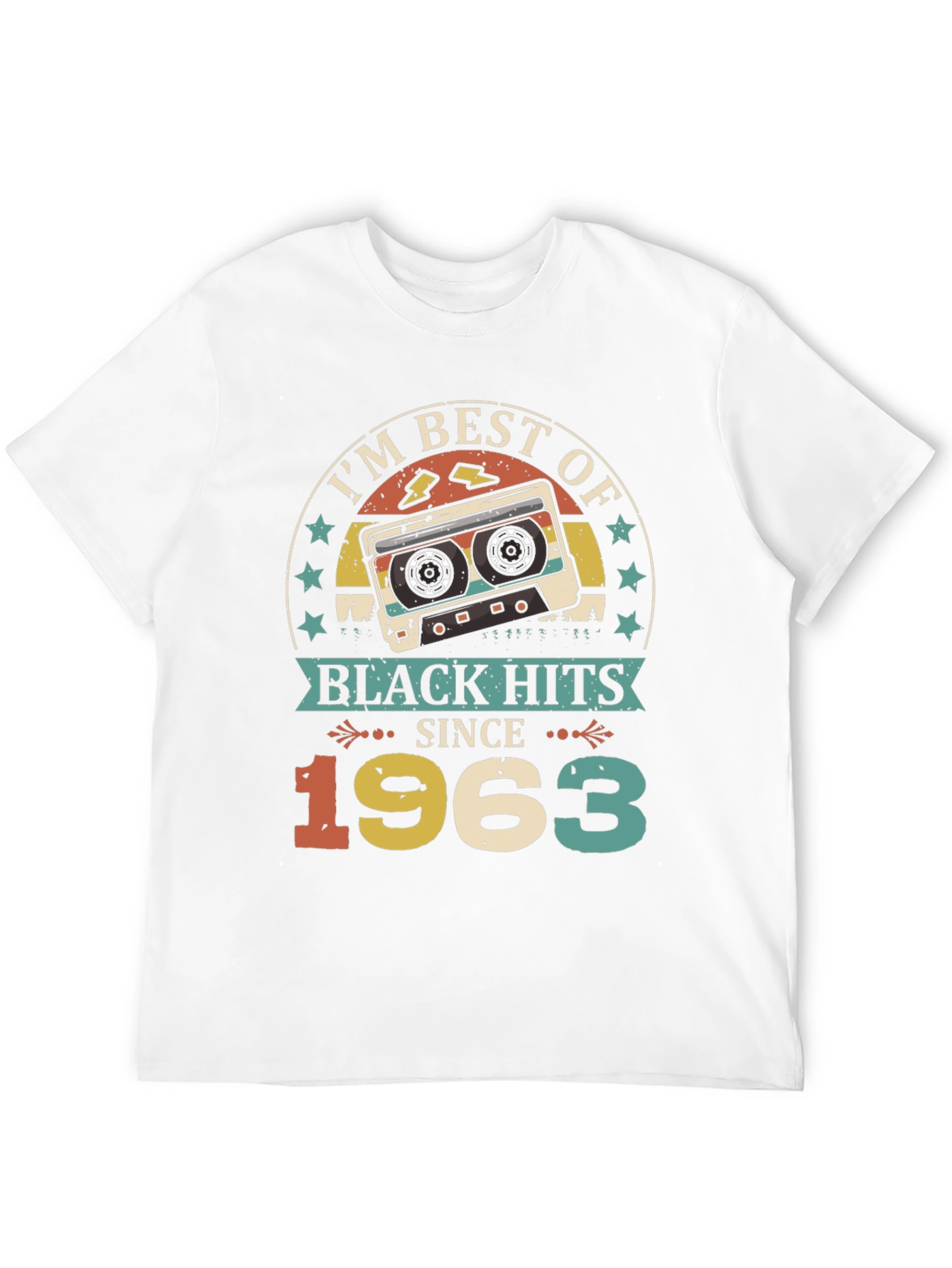 Black Best of Black Hits Since 1963 Cassette Tape T-Shirt view 12