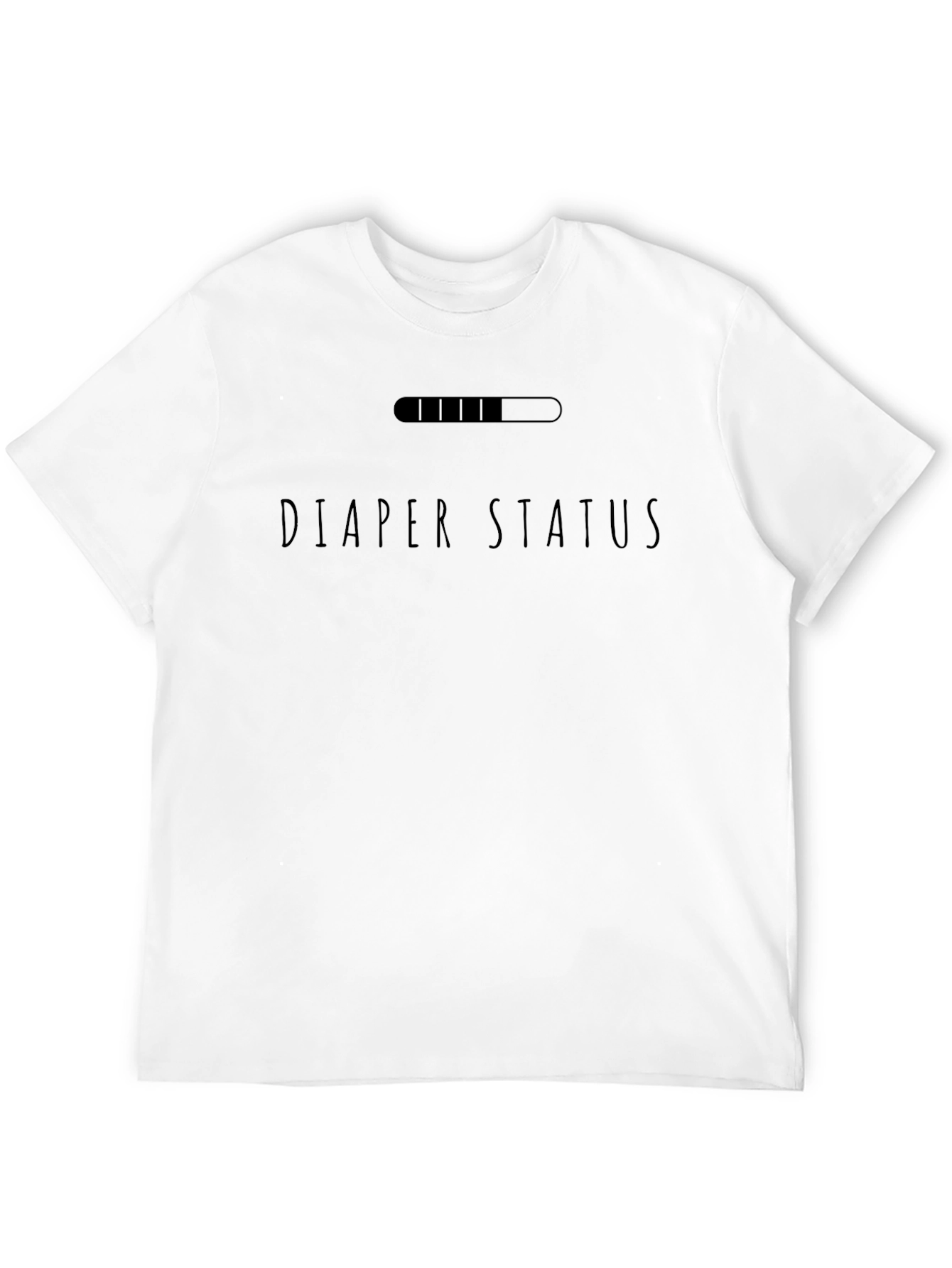 Black Diaper Status Loading Funny Graphic T-Shirt view 12