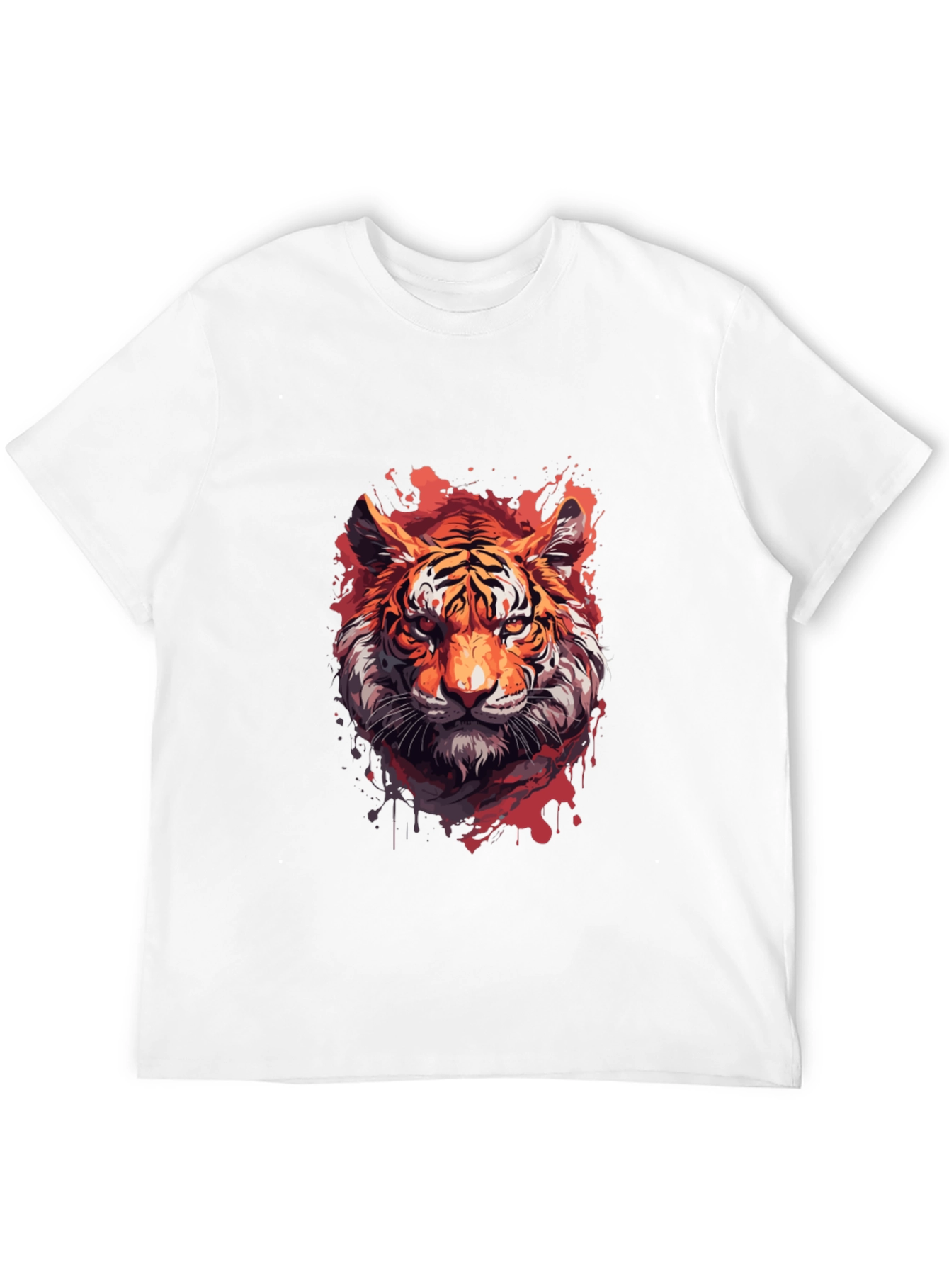 Black Tiger Graphic Print Black T-Shirt view 12