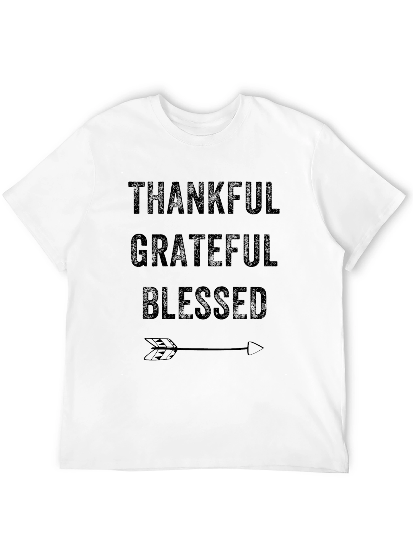 Black Thankful Grateful Blessed Graphic Tee view 12