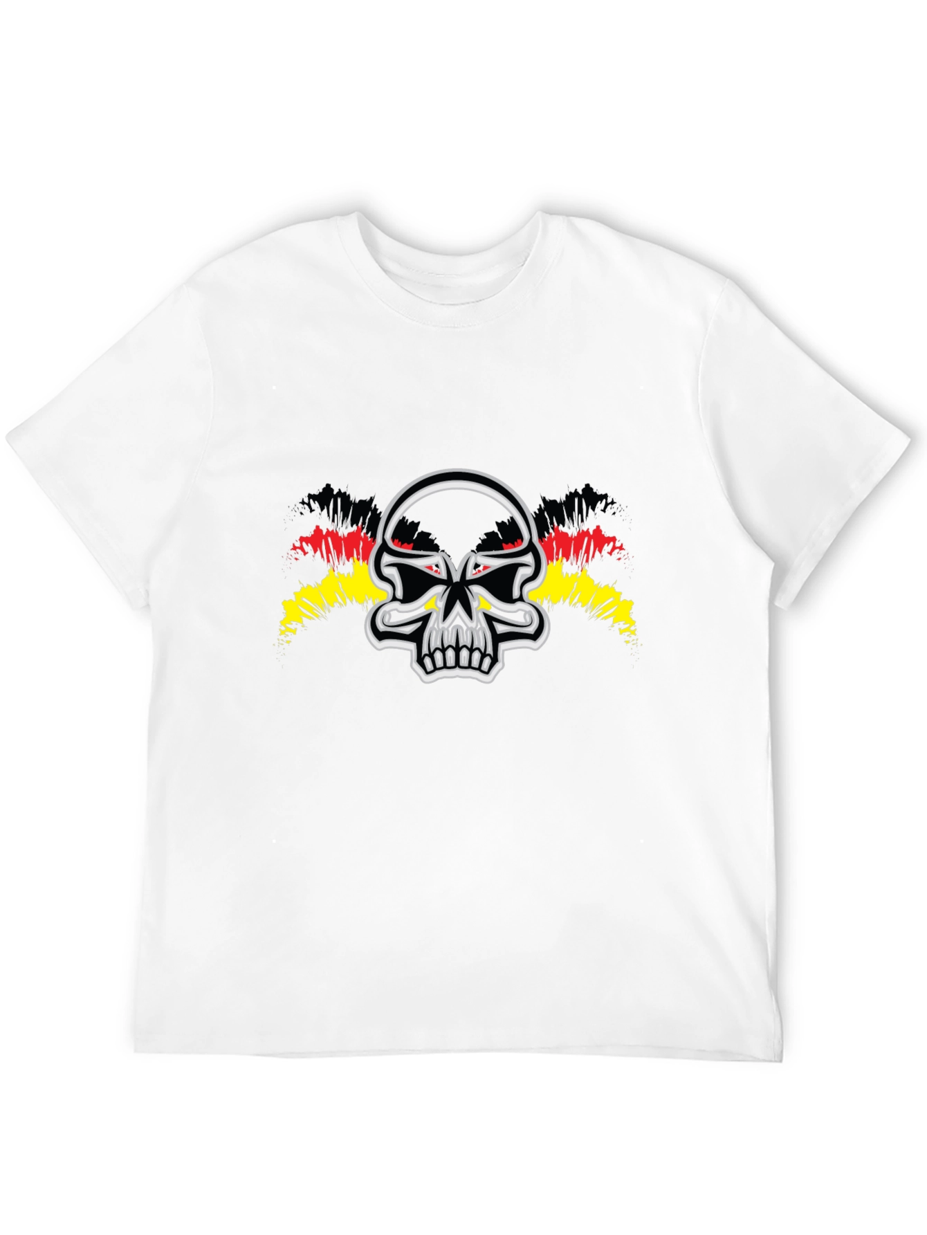 Black Skull Graphic Tee - Black Crew Neck view 12