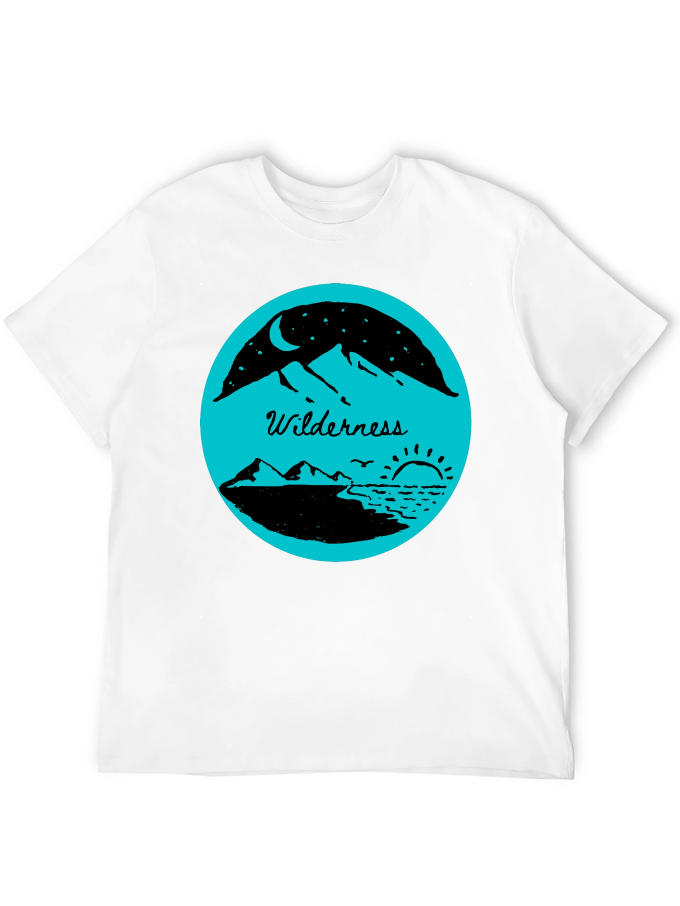 Black Wilderness Graphic Tee - Black Cotton Blend view 12