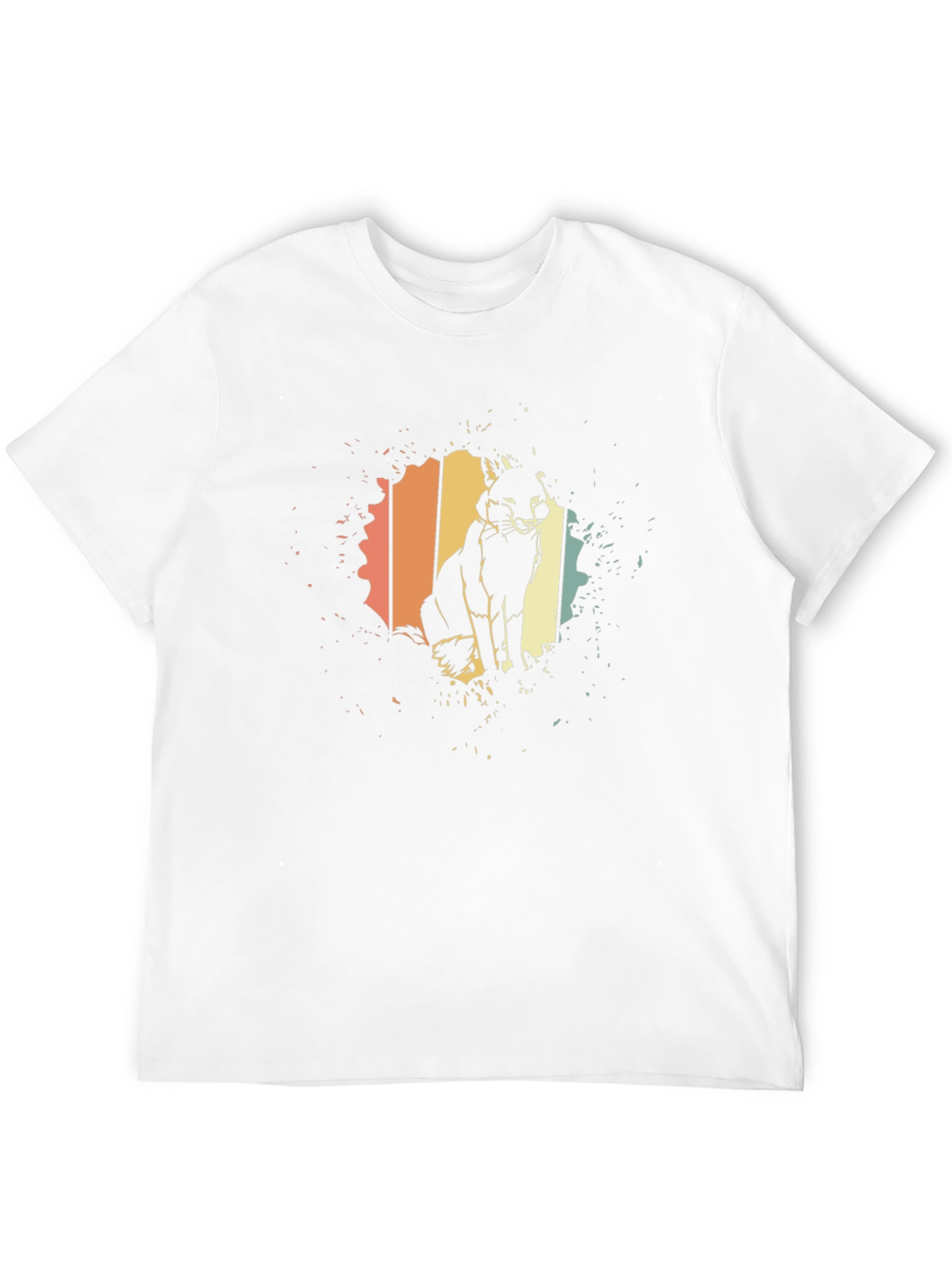 Black Retro Fox Silhouette T-Shirt - Vintage Style view 12