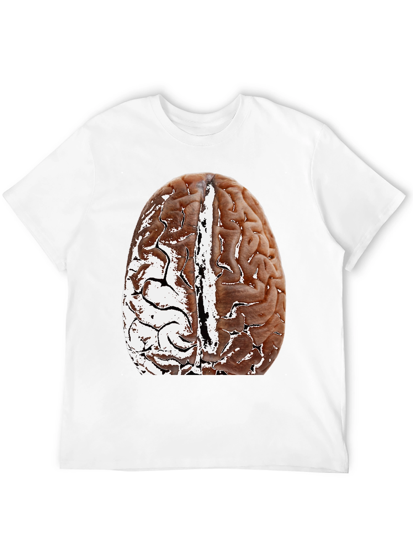Black Brain Graphic Black T-Shirt - Anatomical Design view 12