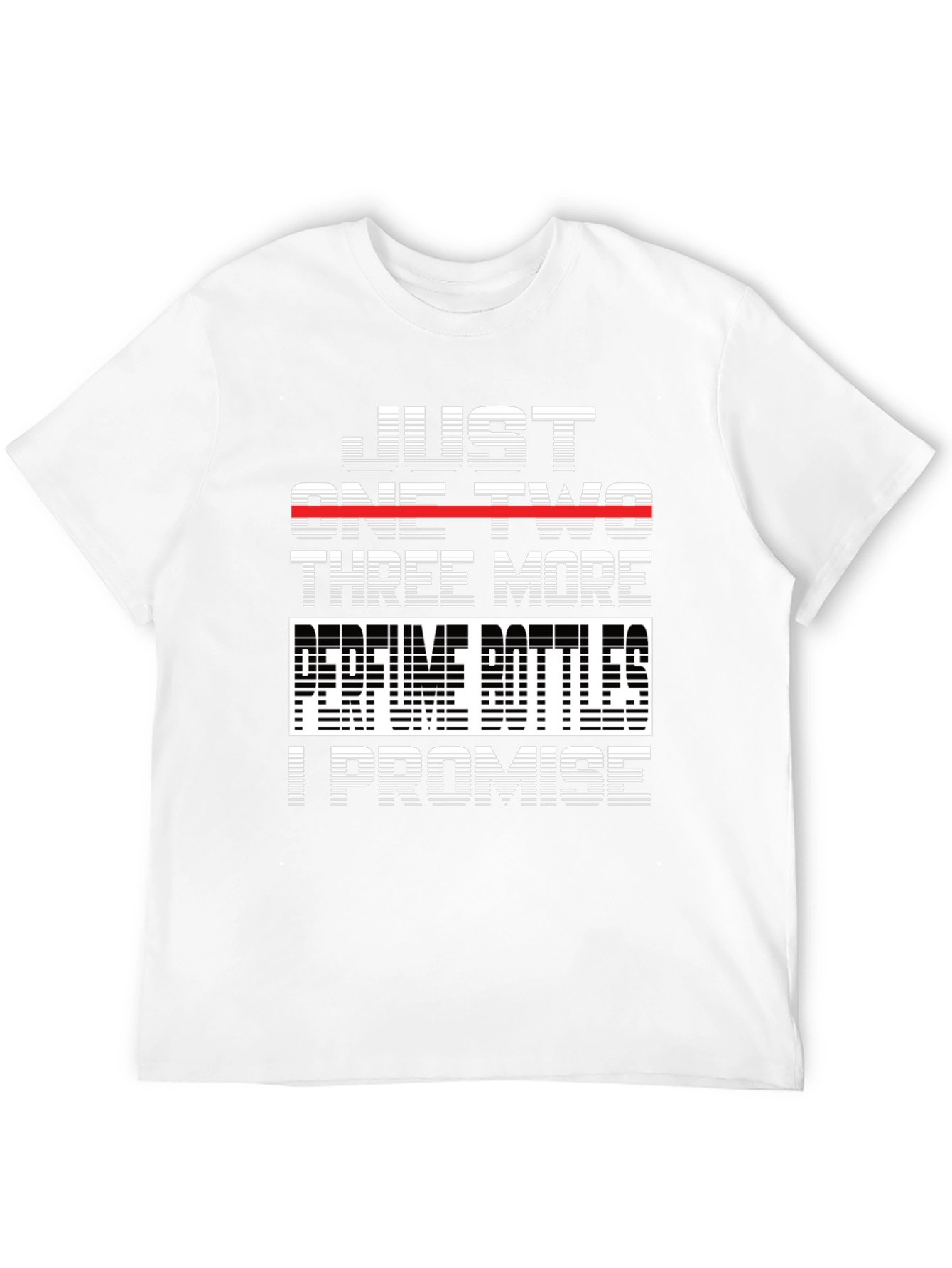 Black Perfume Bottles Promise T-Shirt - Funny Graphic Tee view 12