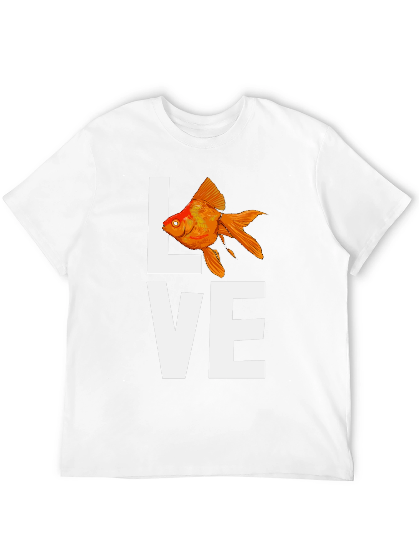 Black Love Goldfish T-Shirt - Unique Graphic Tee view 12