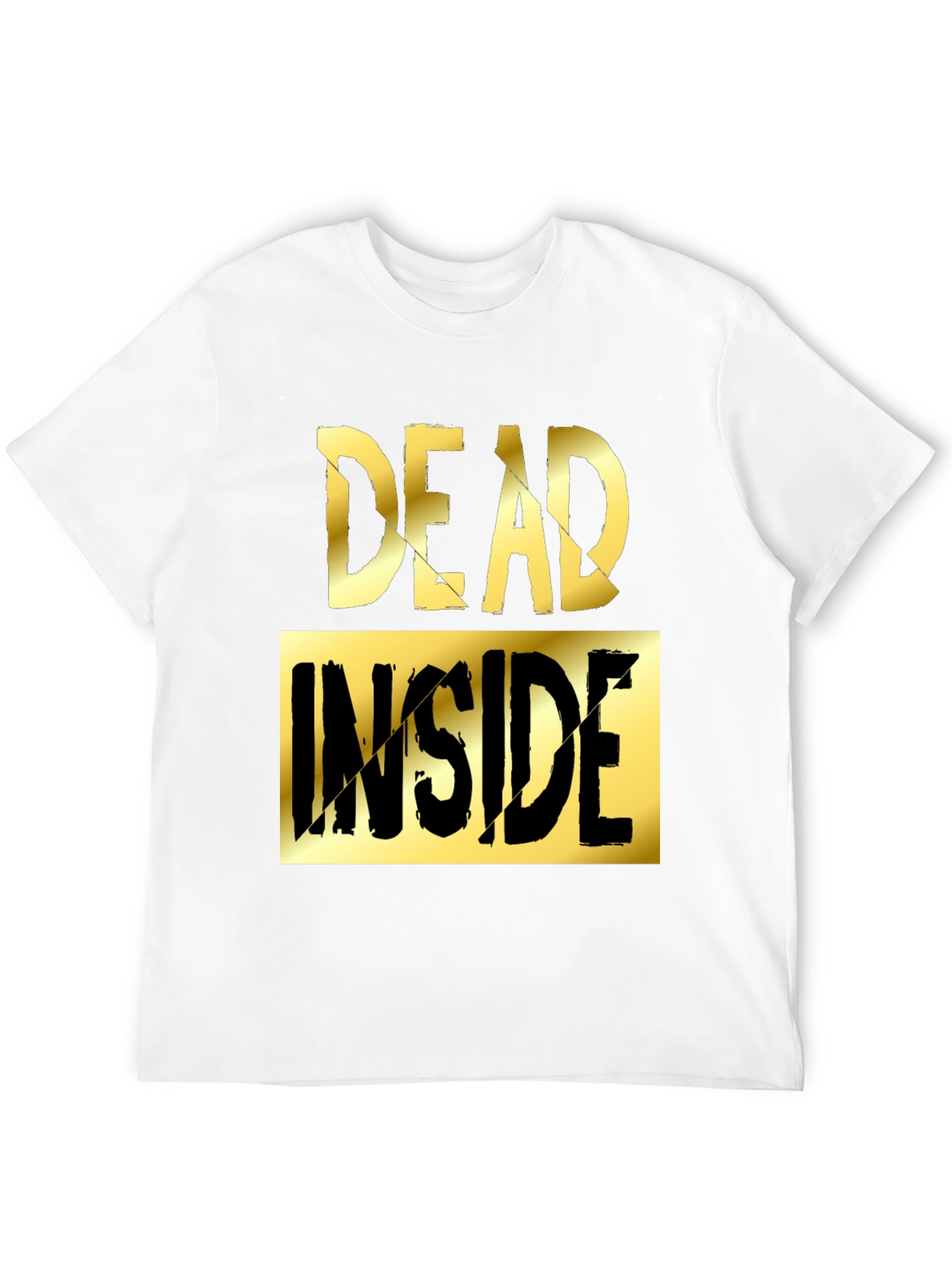 Black Dead Inside Graphic Tee - Men's Novelty T-Shirt view 12