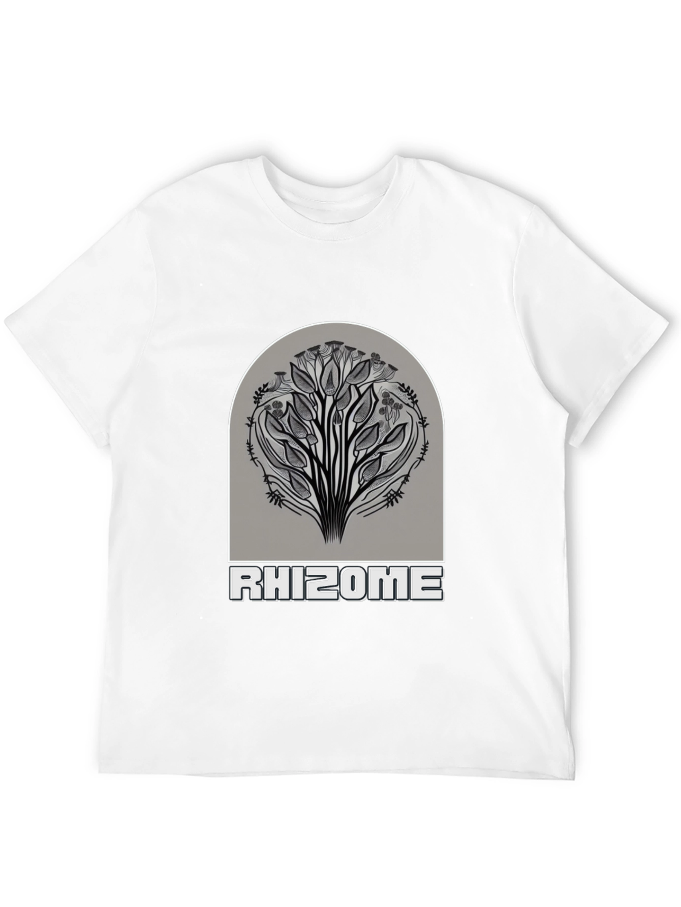 Black Rhizome Graphic Tee - Stylish Unisex Black T-Shirt view 12