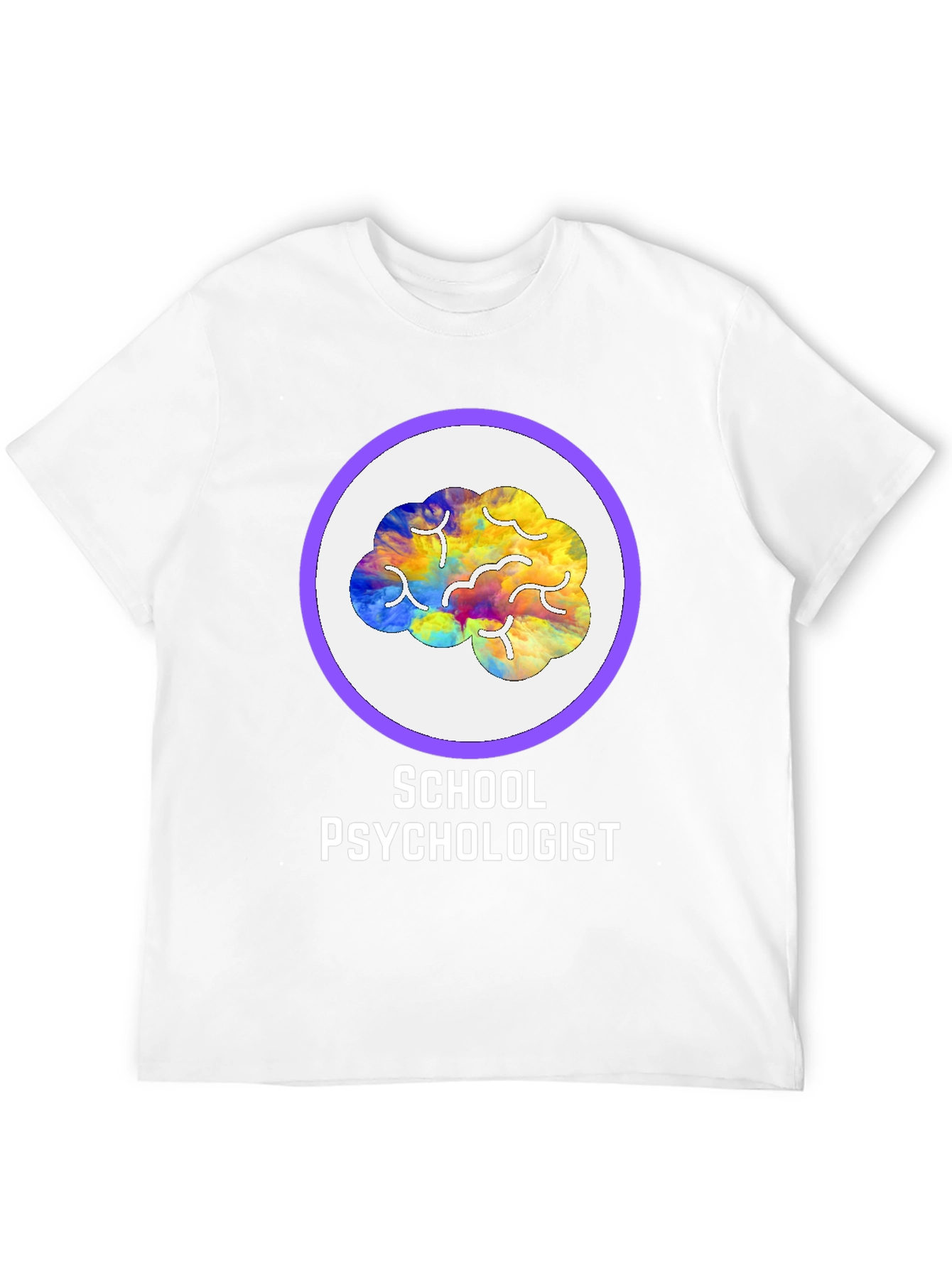 Black School Psychologist Brain Graphic Tee view 12