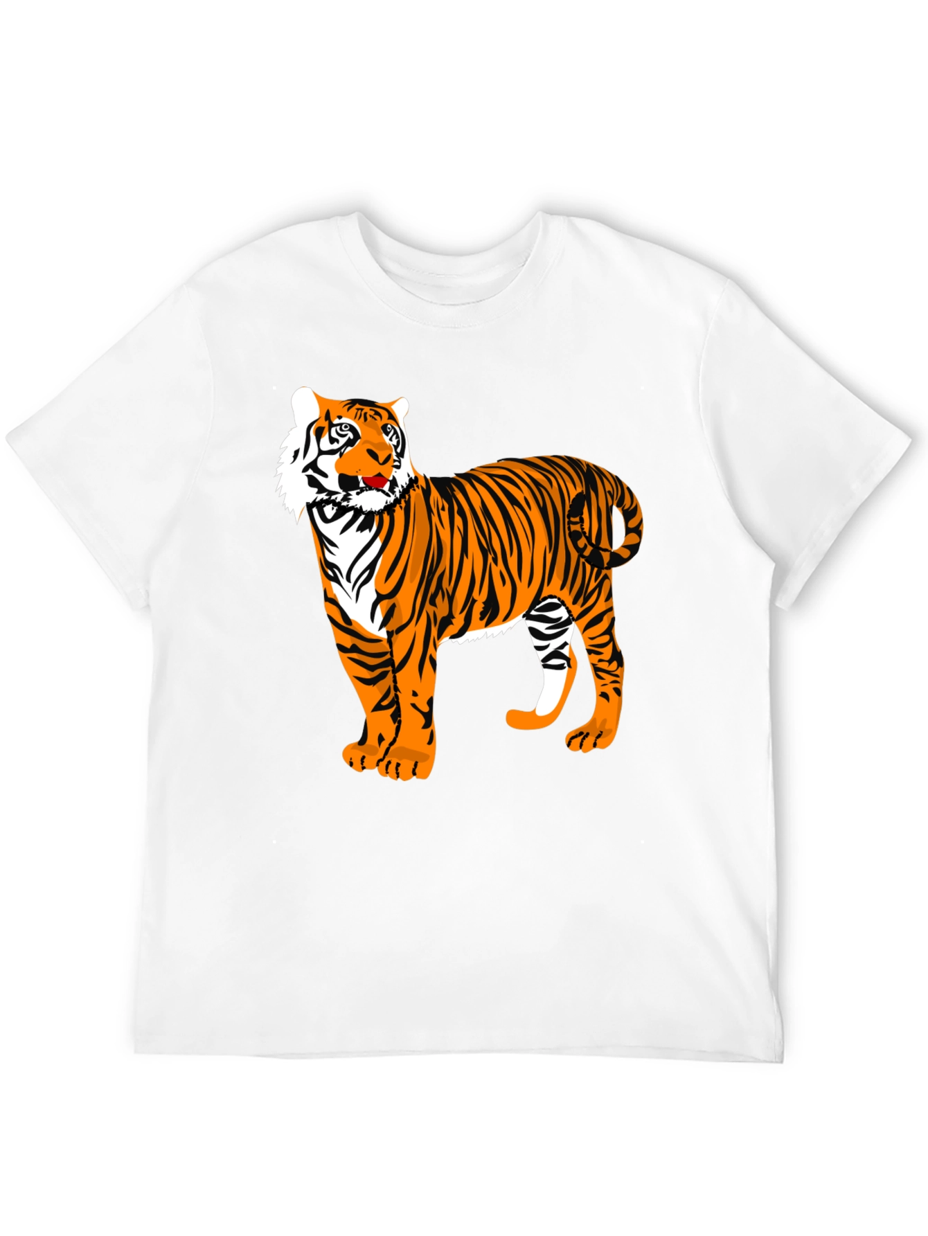 Black Bold Tiger Graphic Tee - Black Cotton view 12