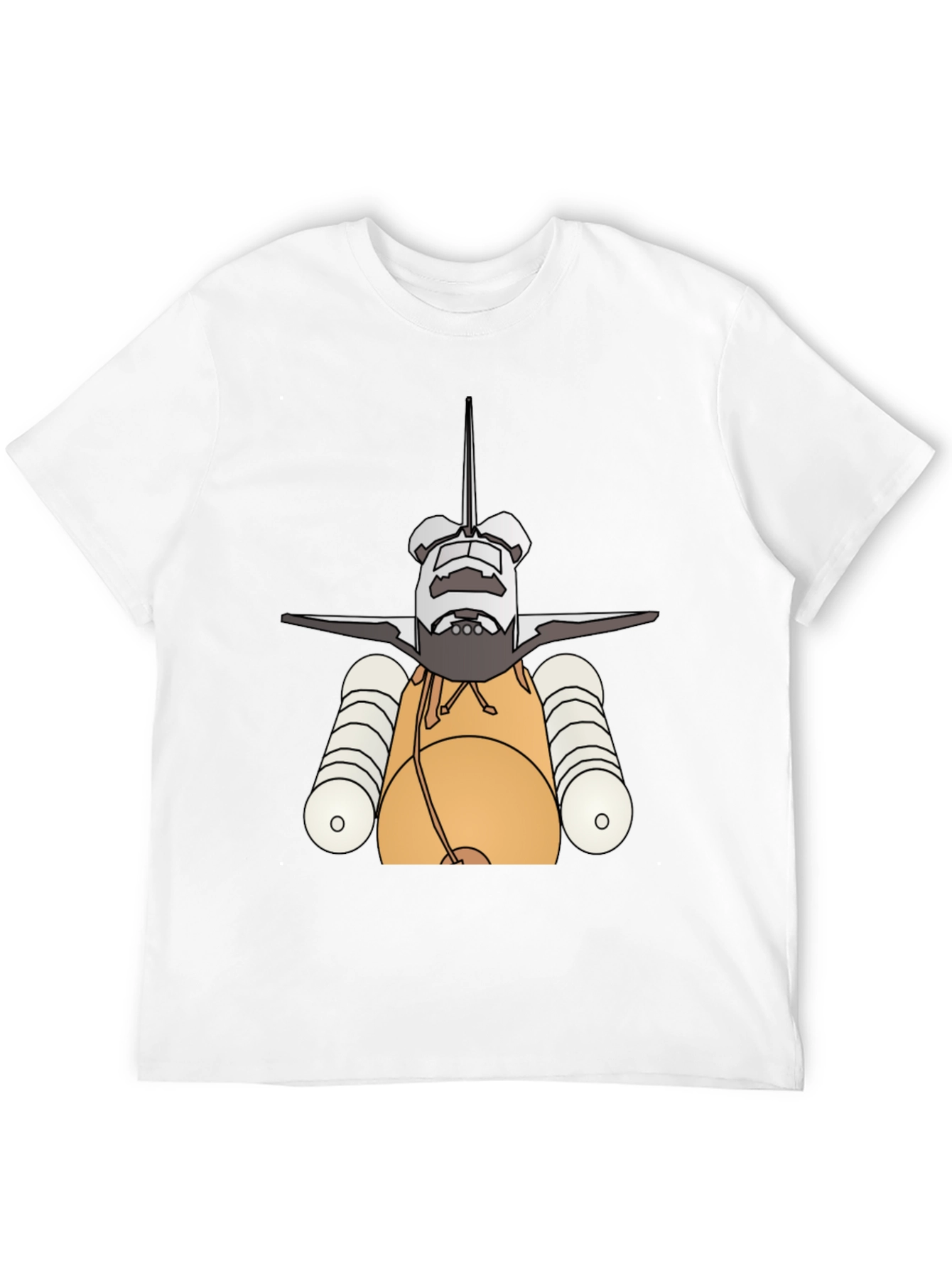 Black Space Shuttle Graphic Tee - Black Cotton view 12