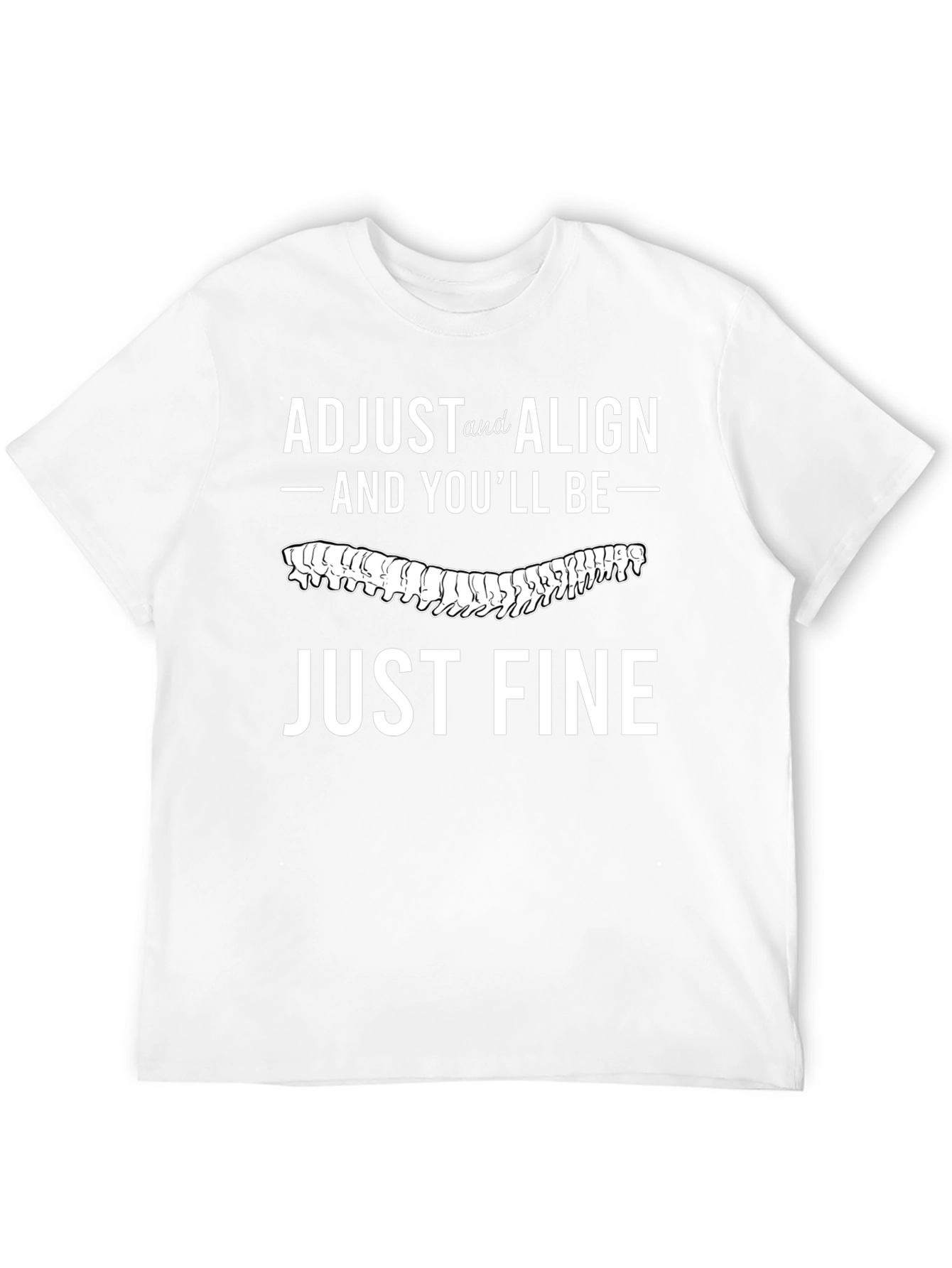 Black Adjust and Align T-Shirt Chiropractic Spine Tee view 12