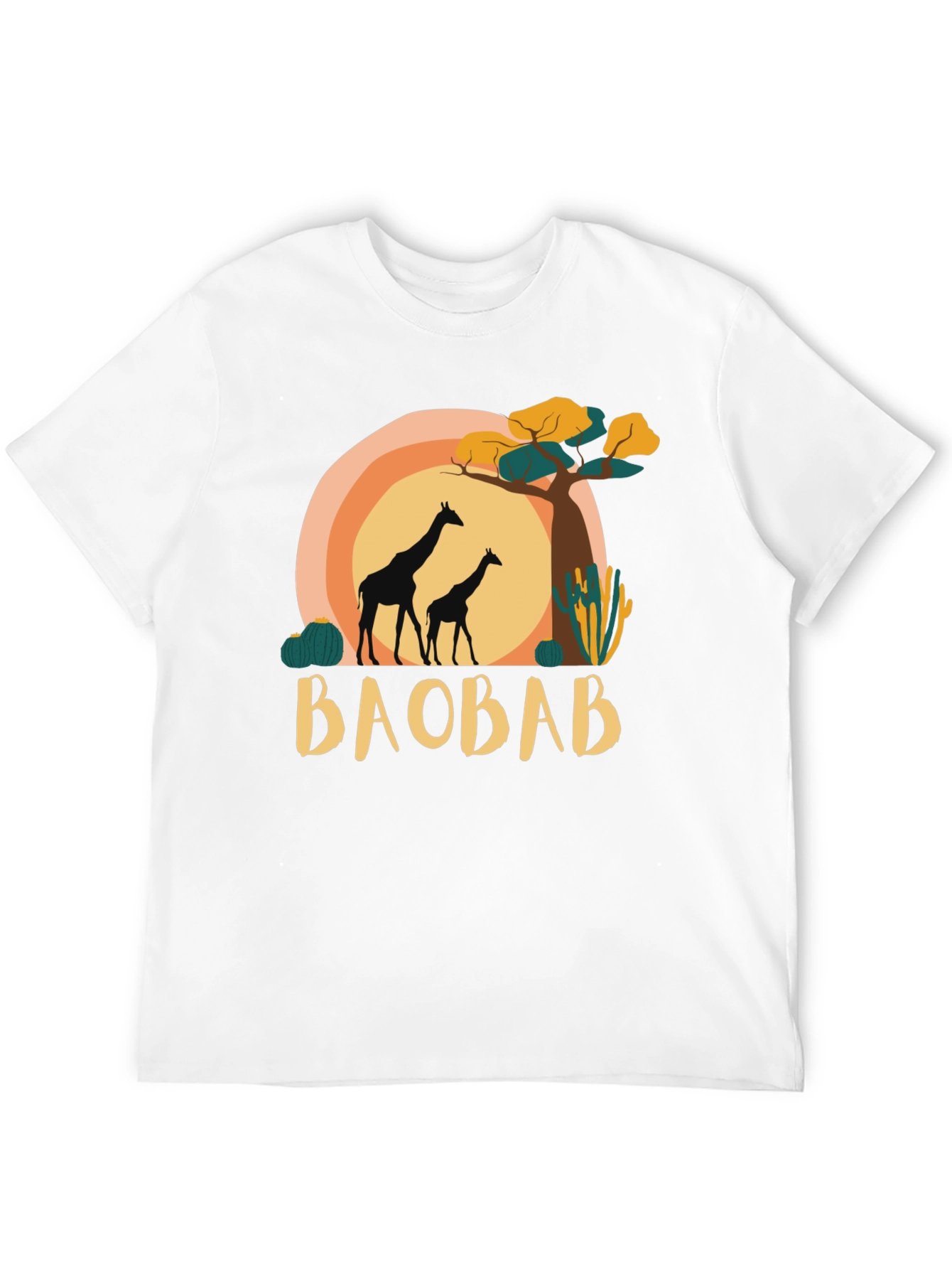 Black Baobab Giraffe Graphic Tee - Safari Style view 12